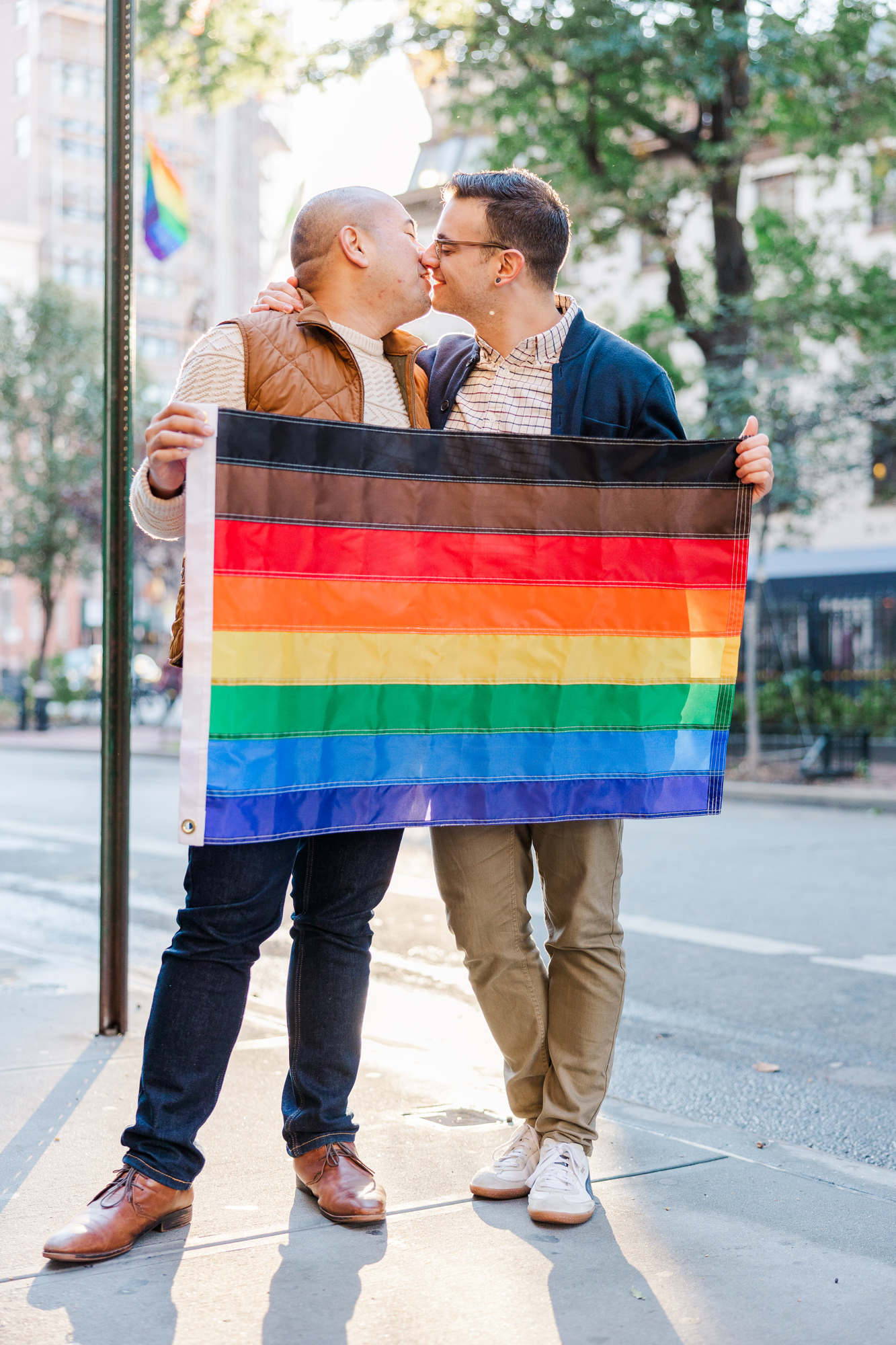 Vivid West Village Engagement Photography with Stonewall