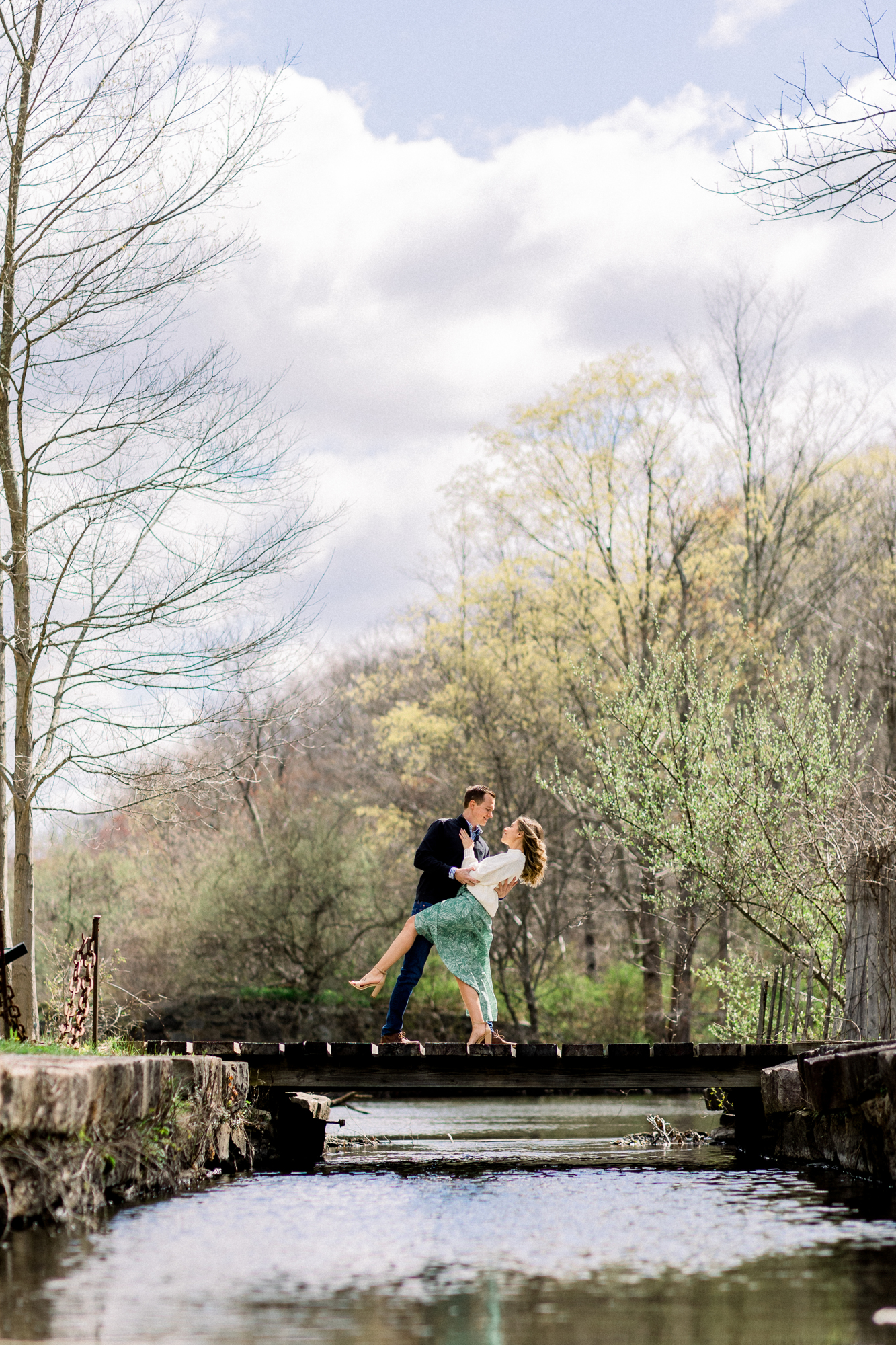 Stunning Waterloo Village Engagement Photos in Springy New Jersey