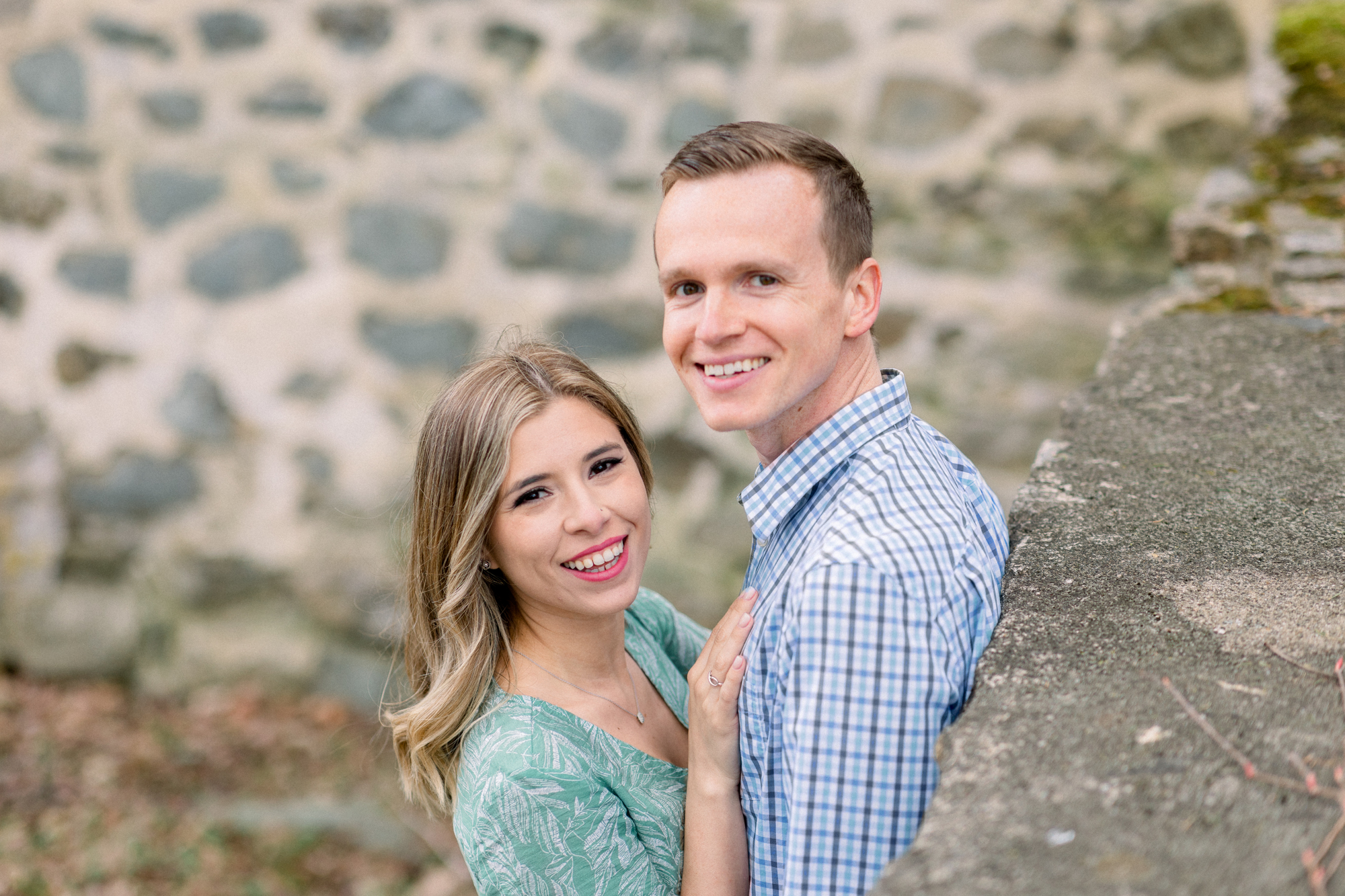 Cheerful Waterloo Village Engagement Photos in Springy New Jersey