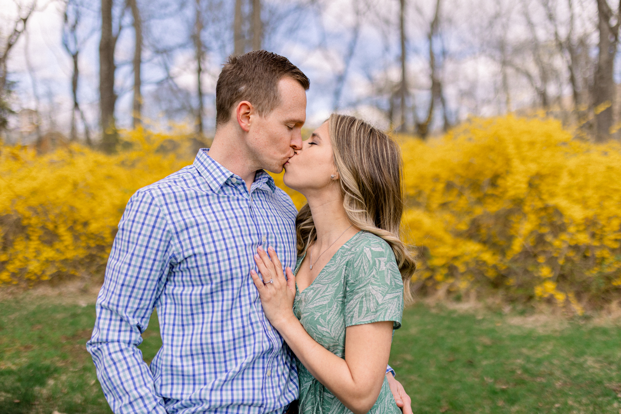 Touching Waterloo Village Engagement Photos in Springy New Jersey