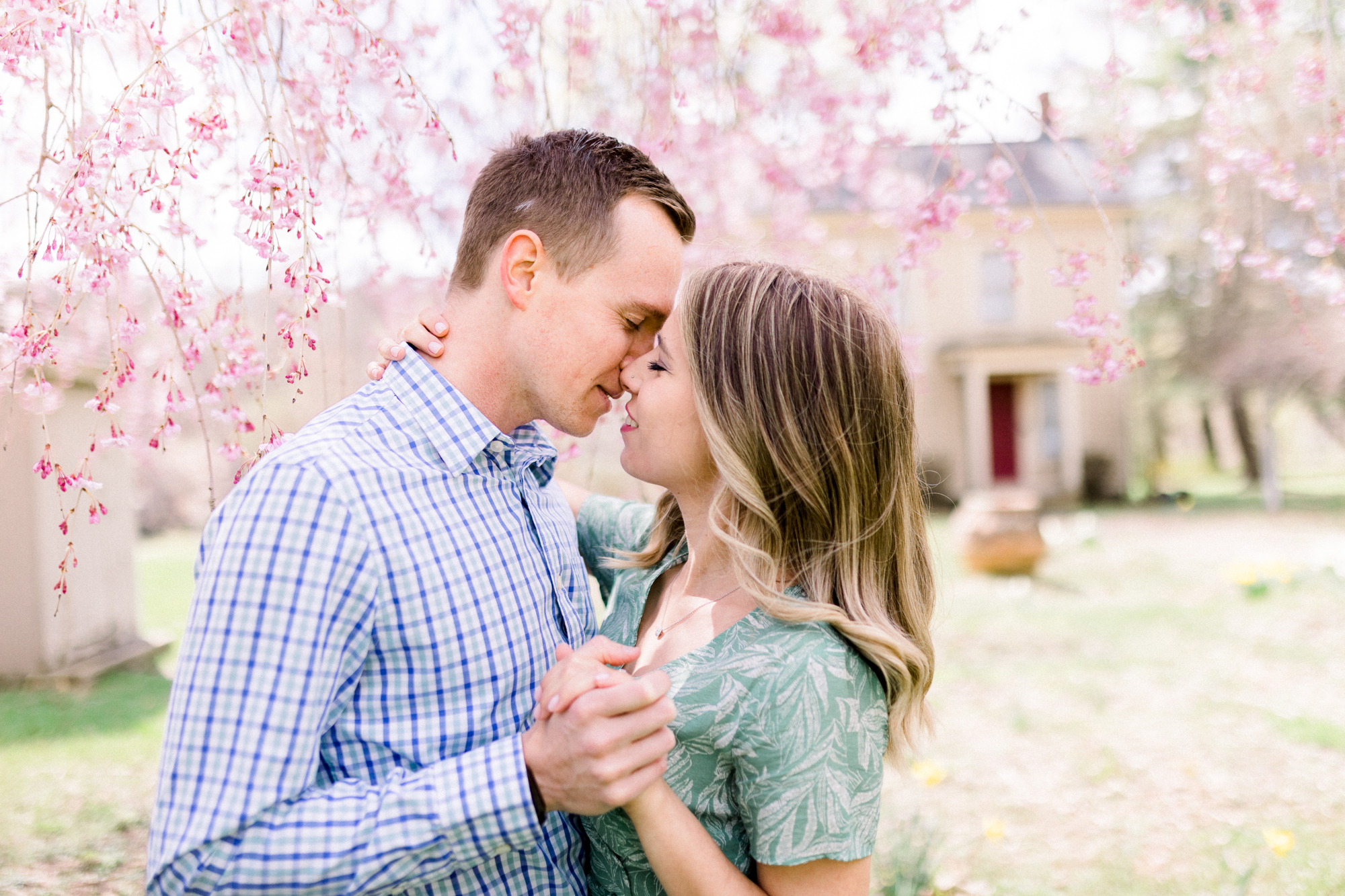 Intimate Waterloo Village Engagement Photos in Springy New Jersey
