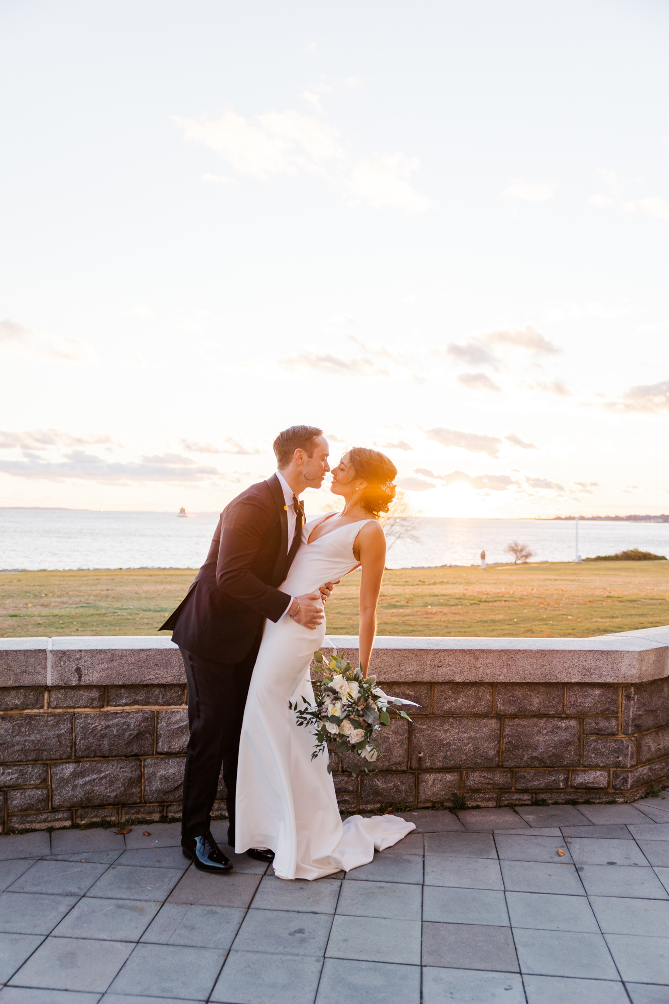 Scenic Oceanside Mystic Wedding Photography at Branford House 