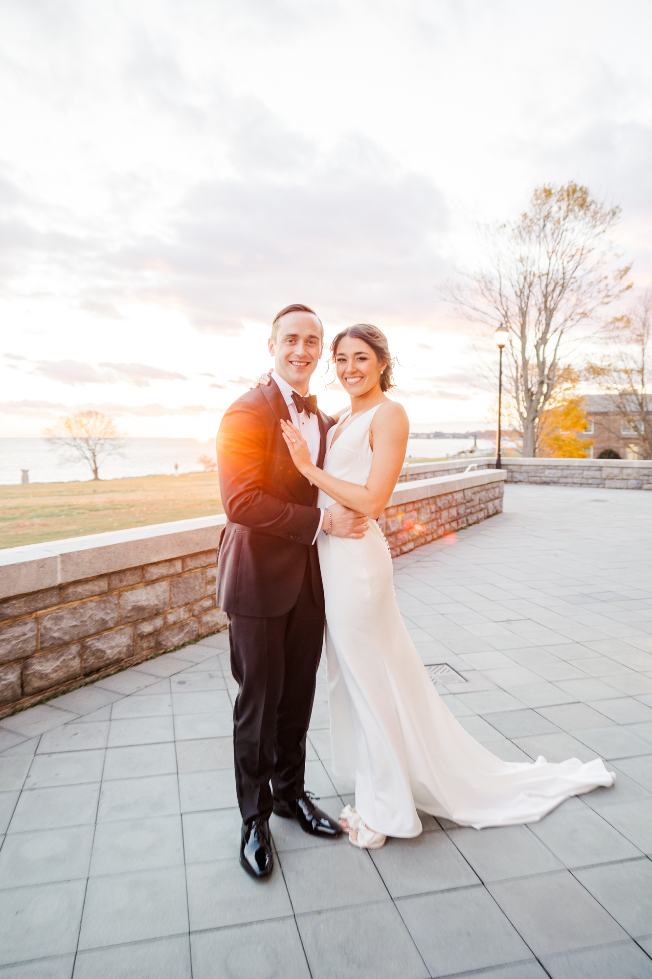 Glowing Oceanside Mystic Wedding Photography at Branford House 