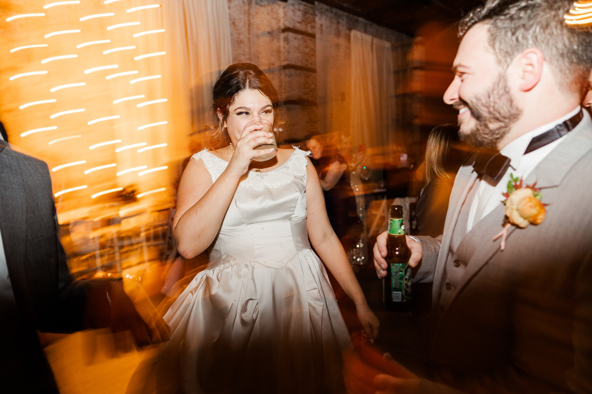 Candid Rainy New York Wedding Photos at The Green Building in Autumn