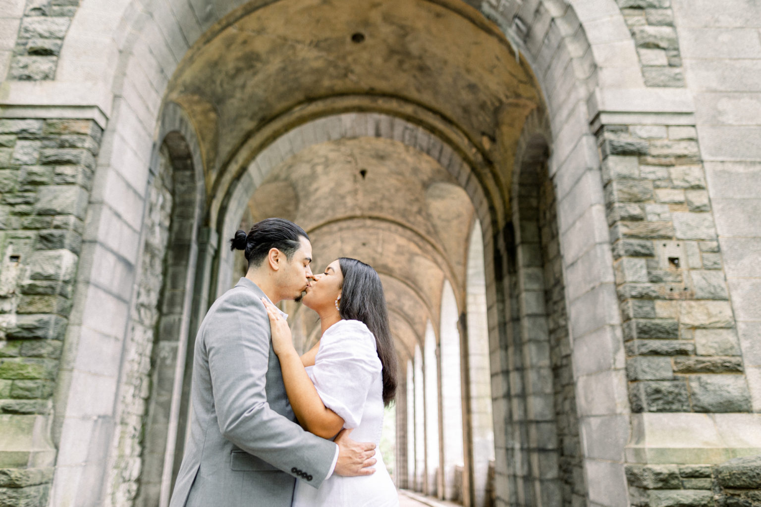 Gorgeous Spring Fort Tryon Park Engagement Photos