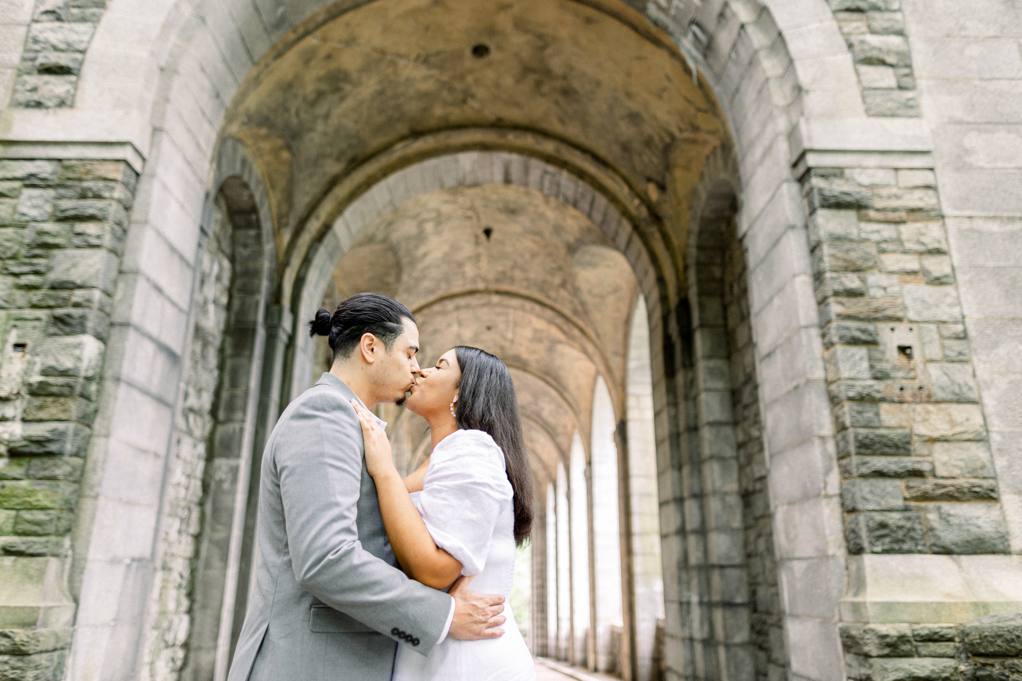 Intimate Fort Tryon Park Engagement Photography in Spring