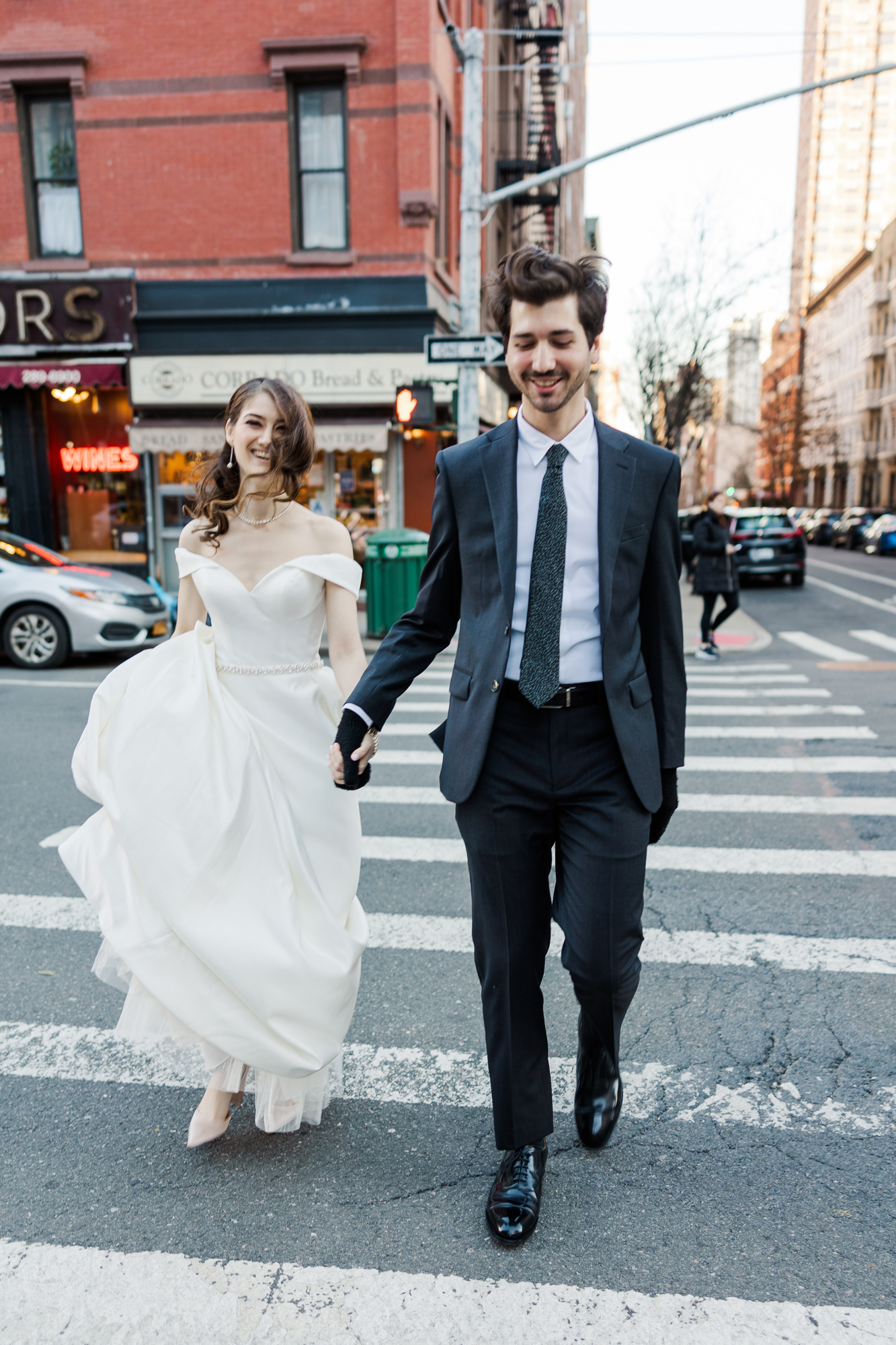 Vibrant Living Room Elopement Photos in NYC