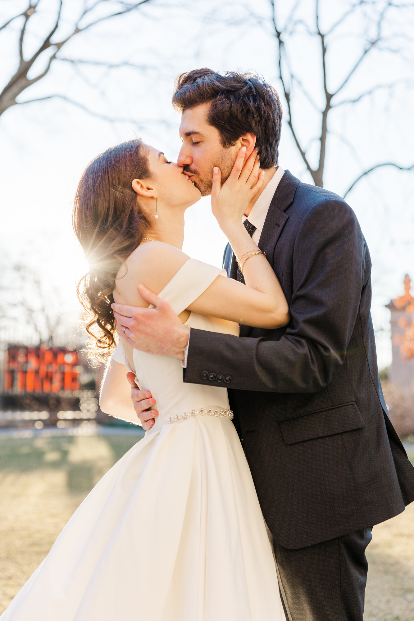 Glowing Living Room Elopement Photos in NYC