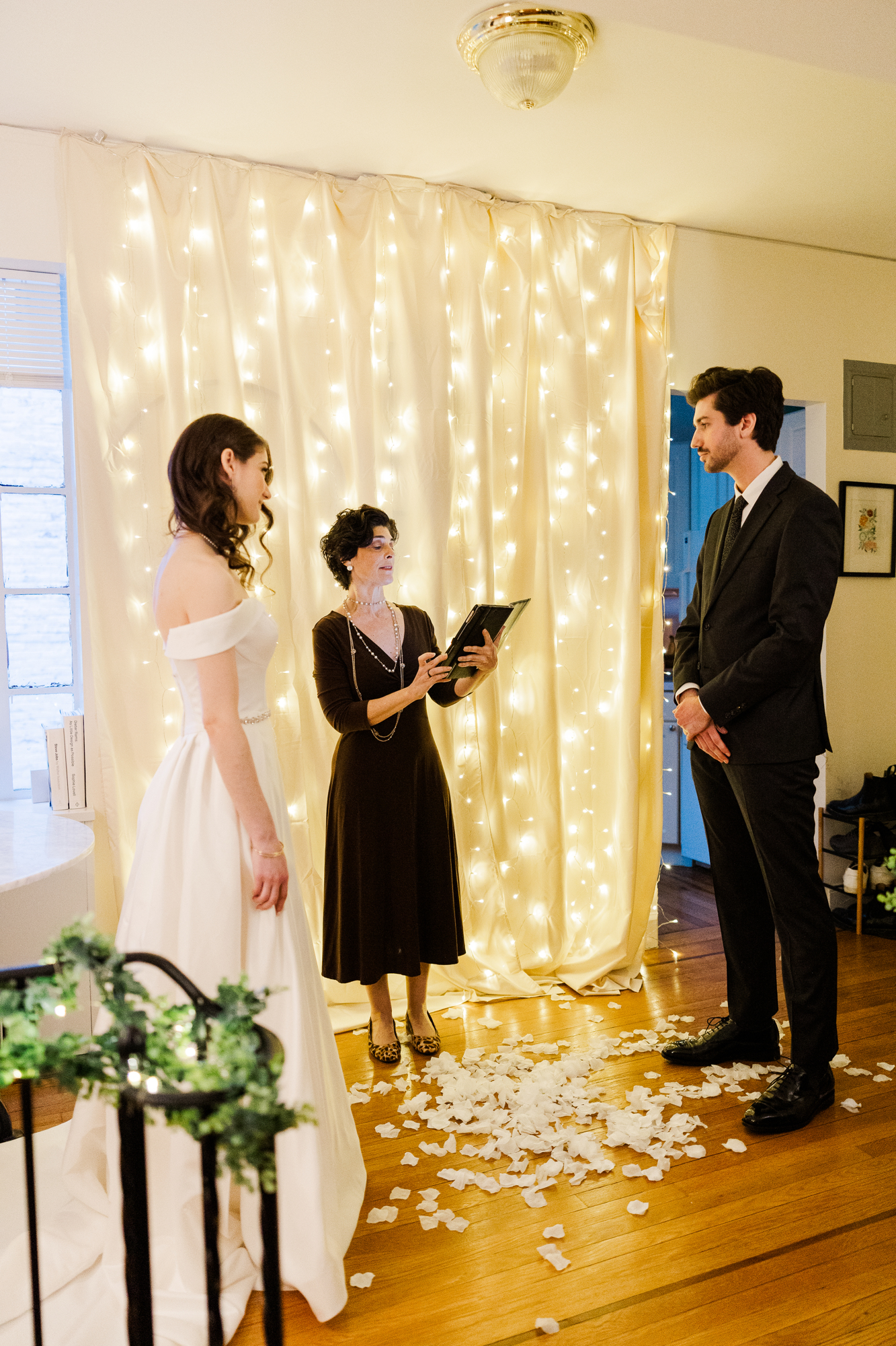 Charming Living Room Elopement Photos in NYC