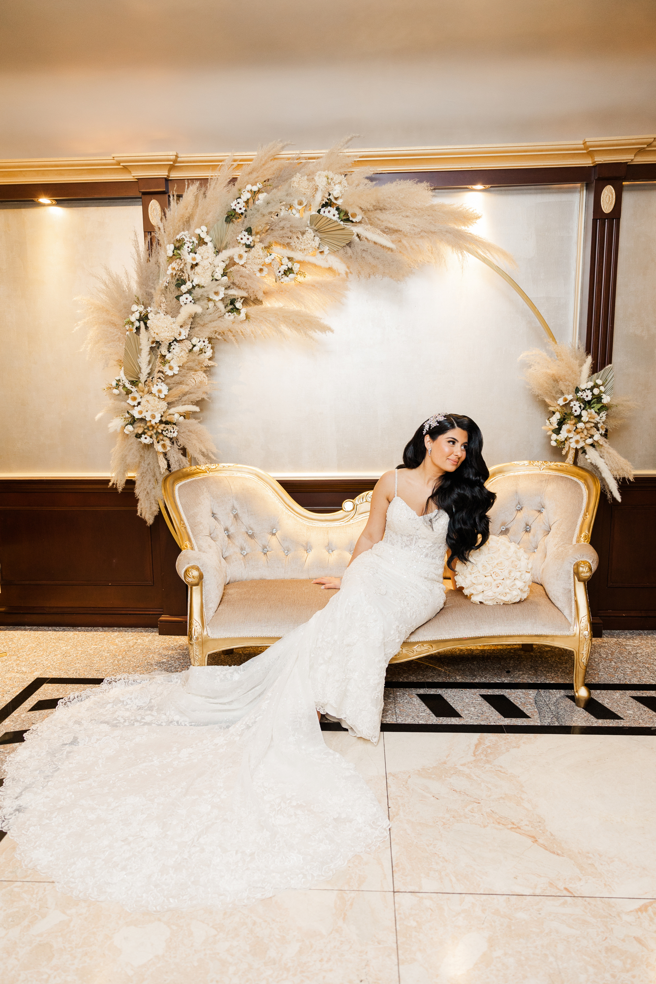 Glamorous Sand Castle Wedding Photos with Traditional Greek Ceremony in Brooklyn