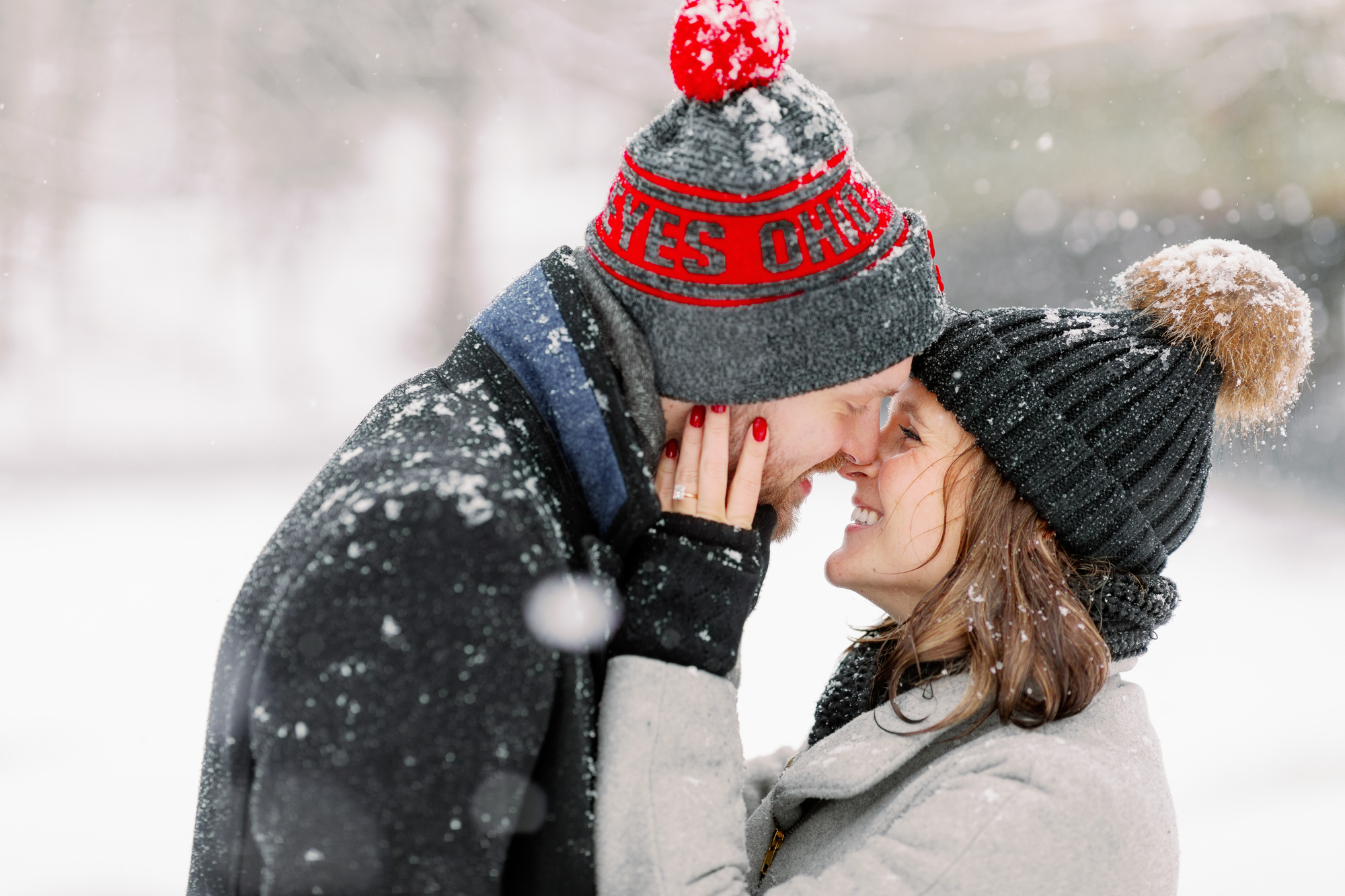Fabulous and Snowy Engagement Photos in Prospect Park