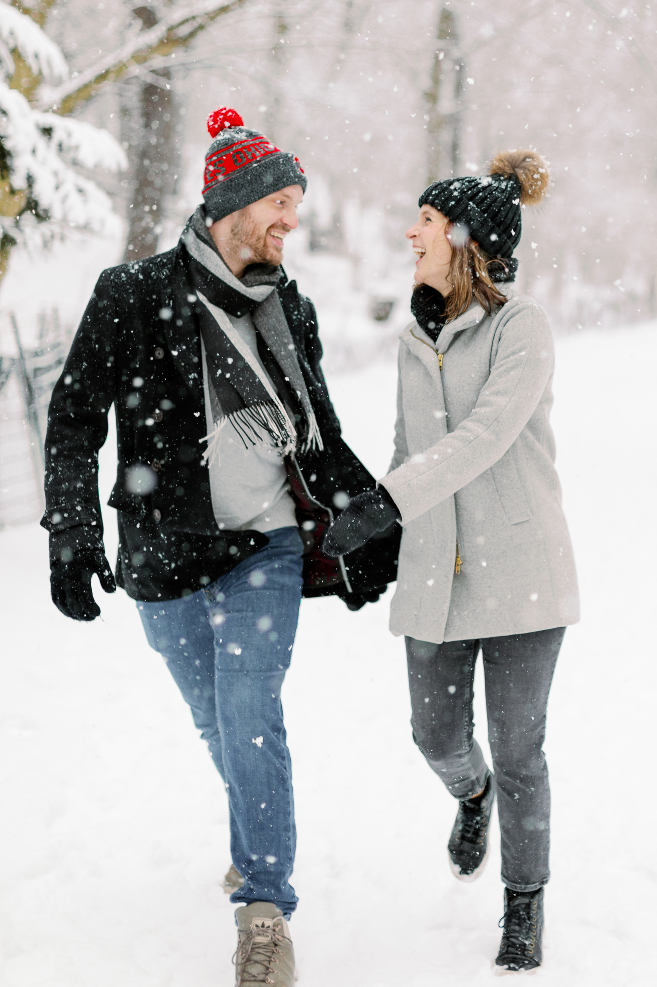 Stunning and Snowy Engagement Photos in Prospect Park