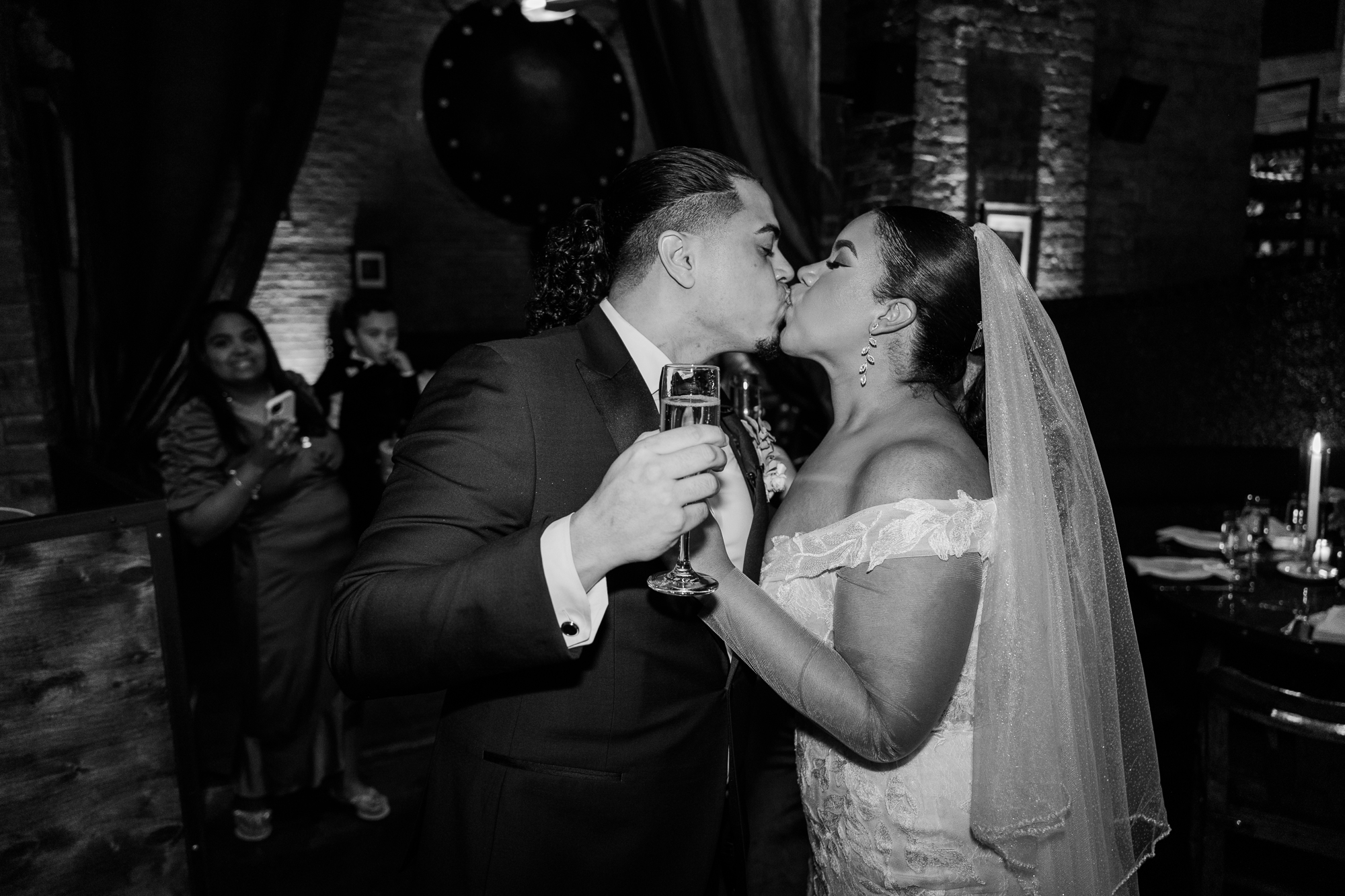 Black and White Brooklyn MyMoon Wedding Photography
