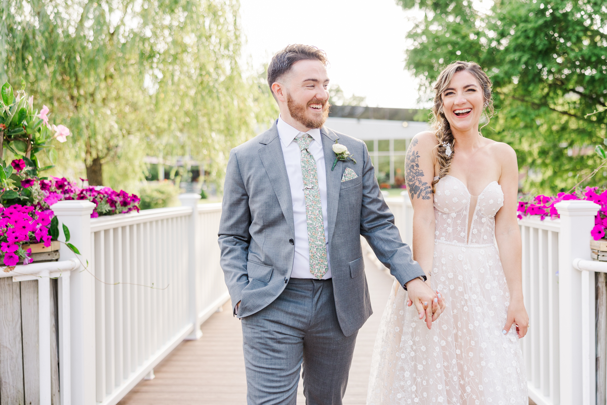 Vibrant Flowerfield Wedding Portraits on Long Island