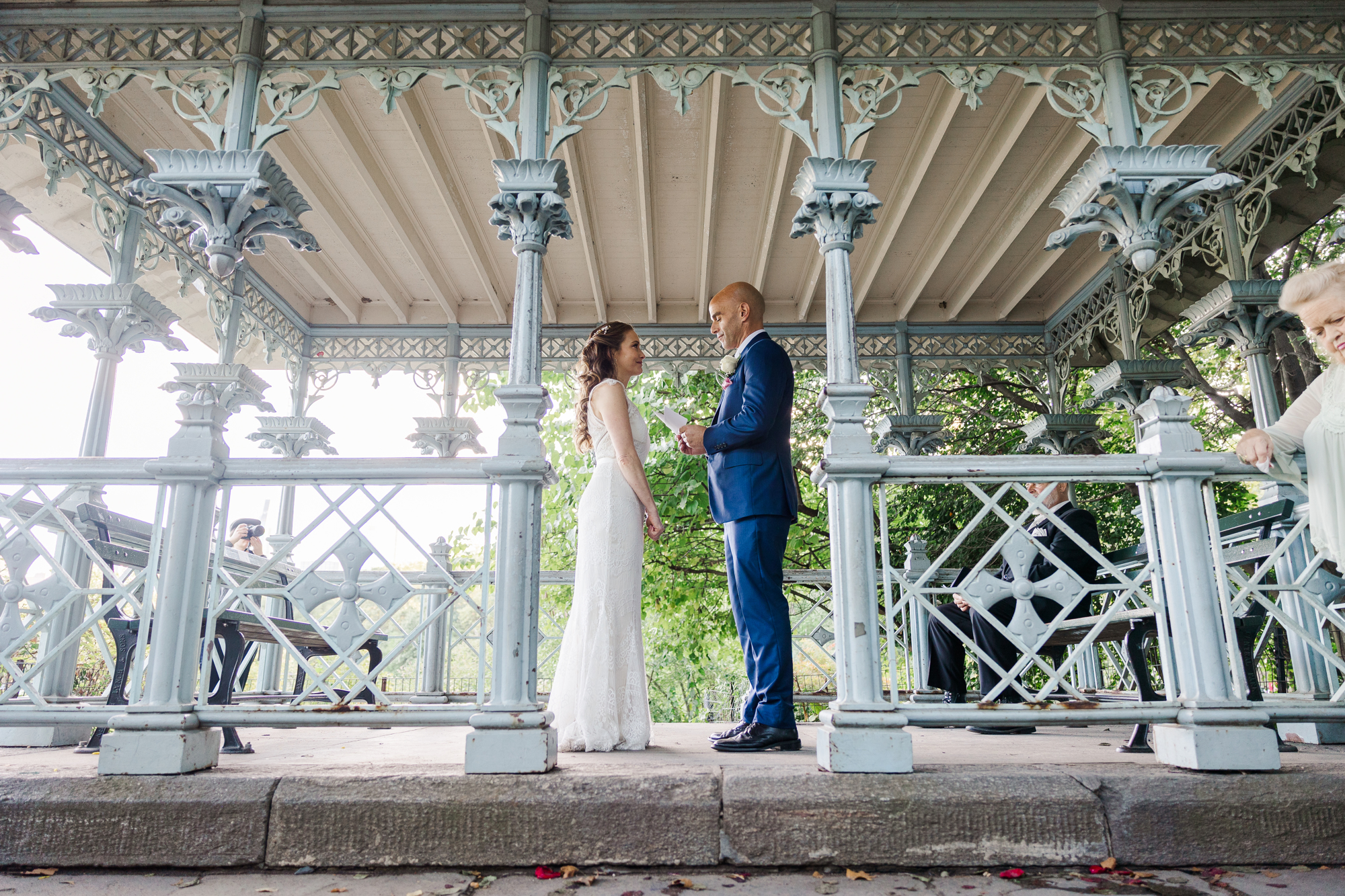 Candid Ladies Pavilion Elopement in NYC
