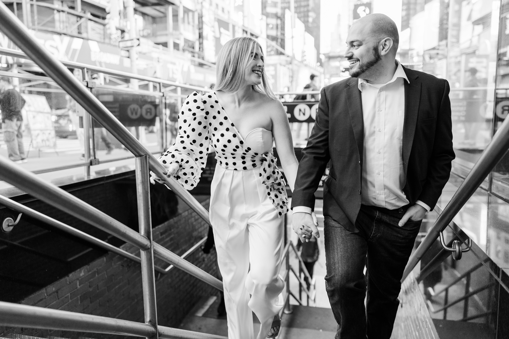 Playful Times Square Engagement Session