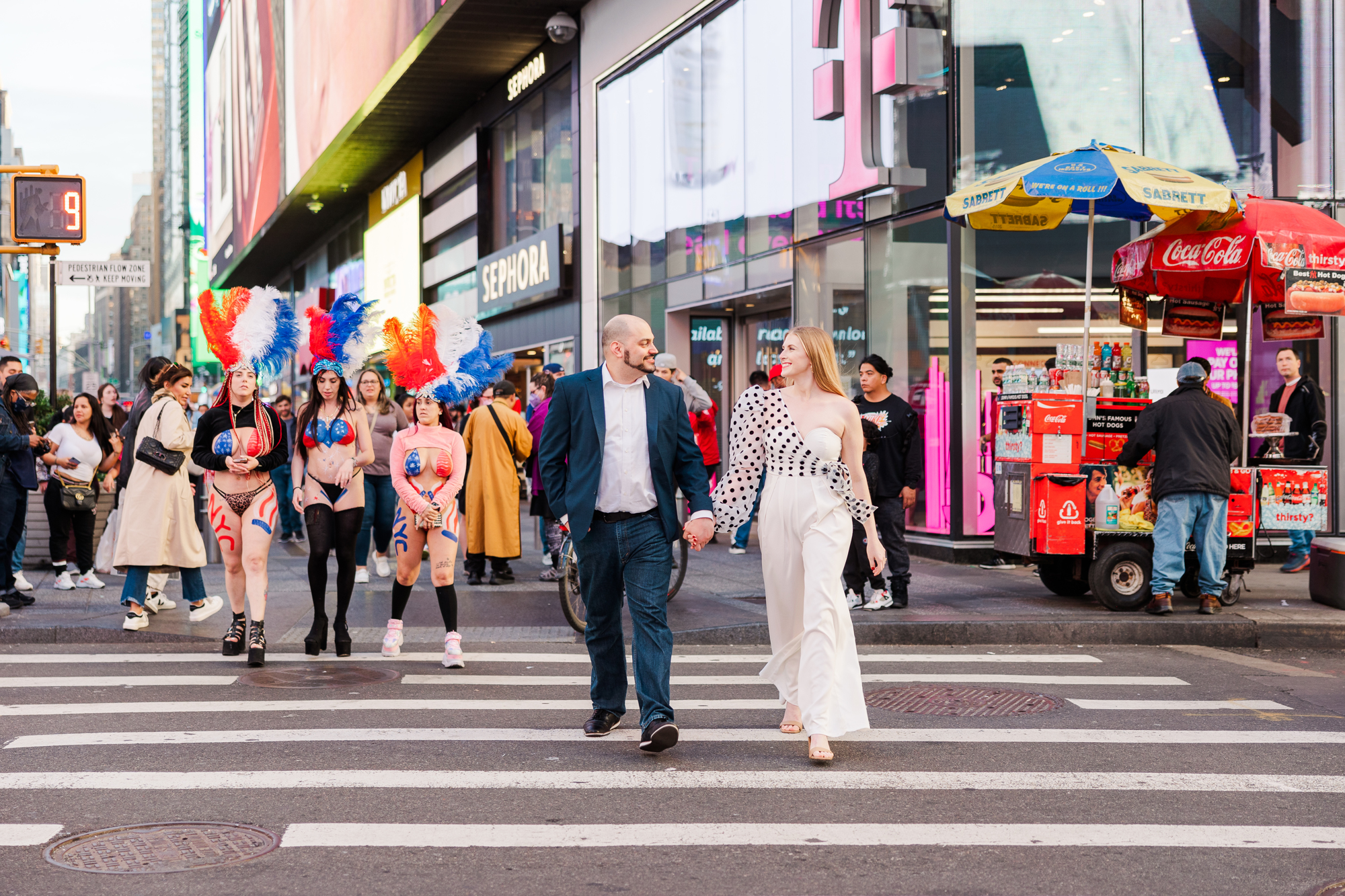 Striking Times Square Engagement Session