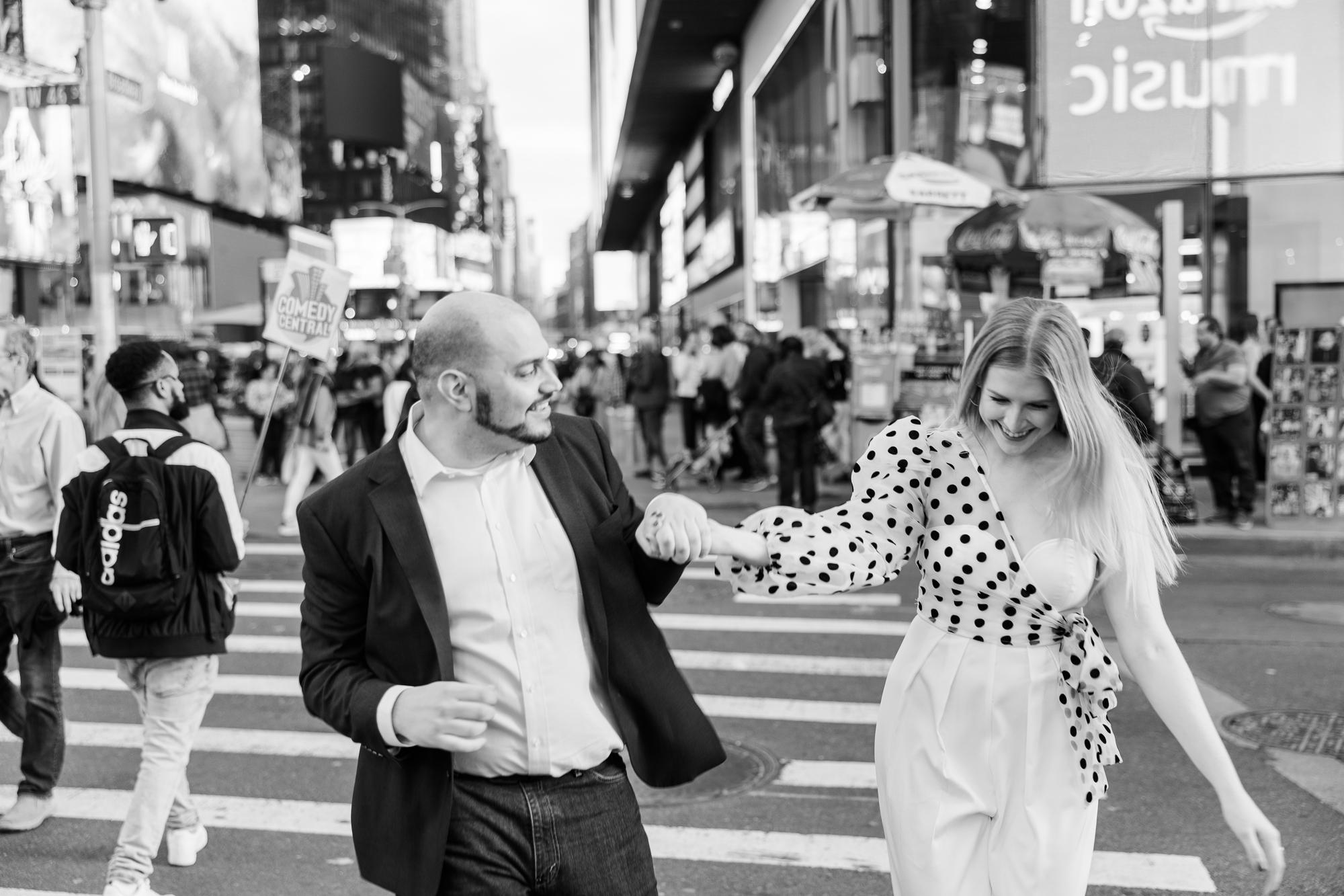 Cute Times Square Engagement Session
