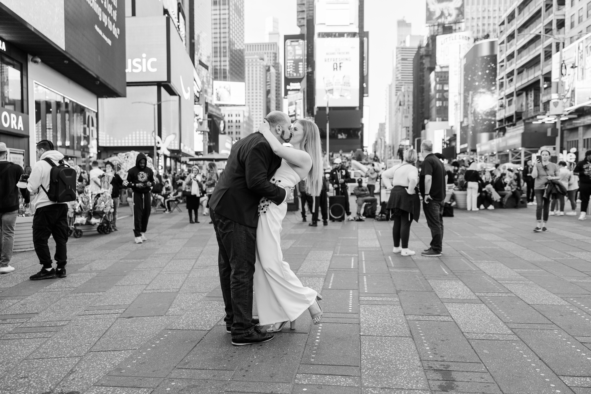 Candid Times Square Engagement Session