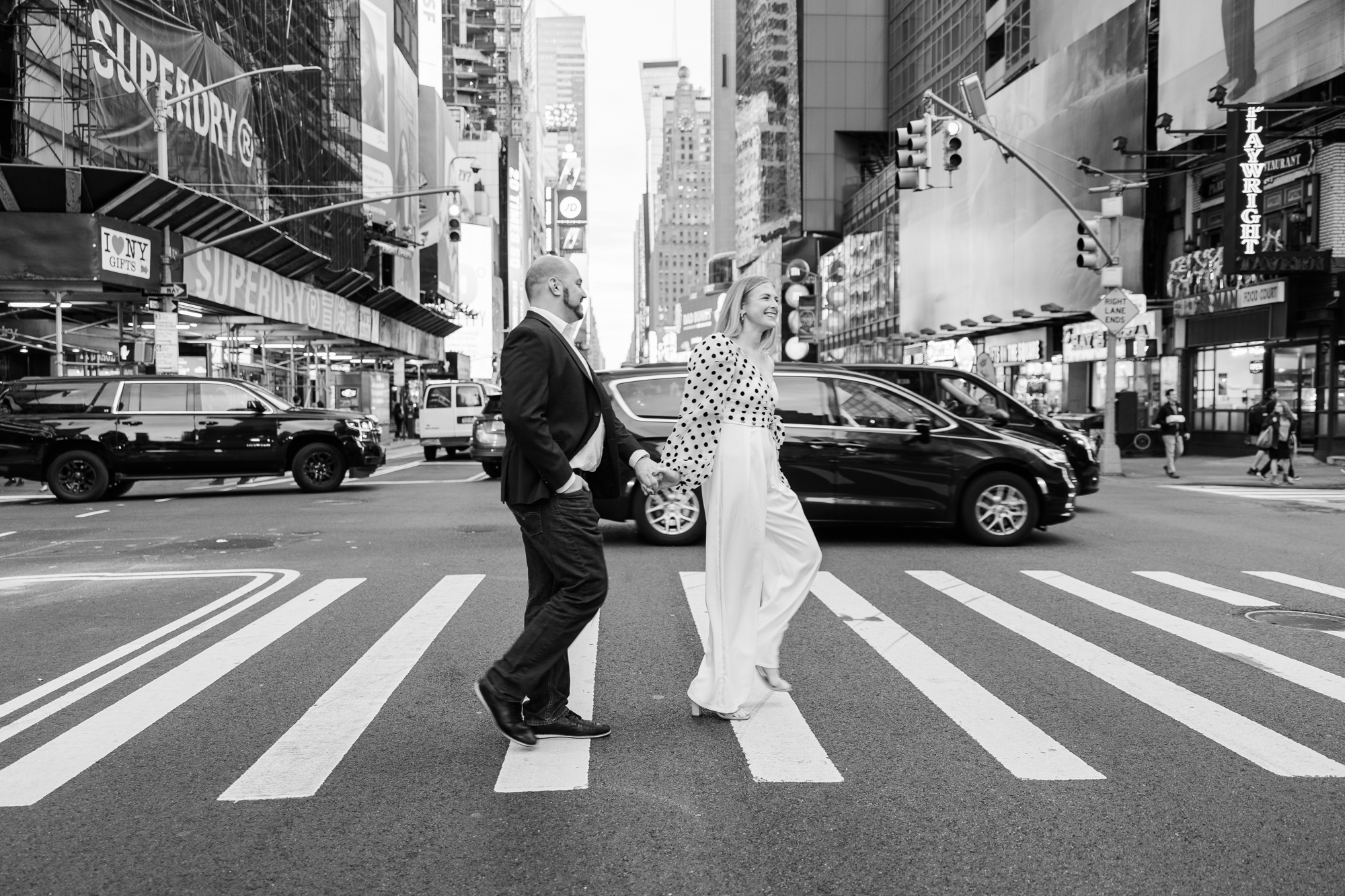 Lovely Times Square Engagement Session