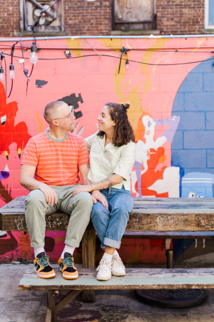 Fun and Candid Bed Stuy Engagement Photos at Do or Dive