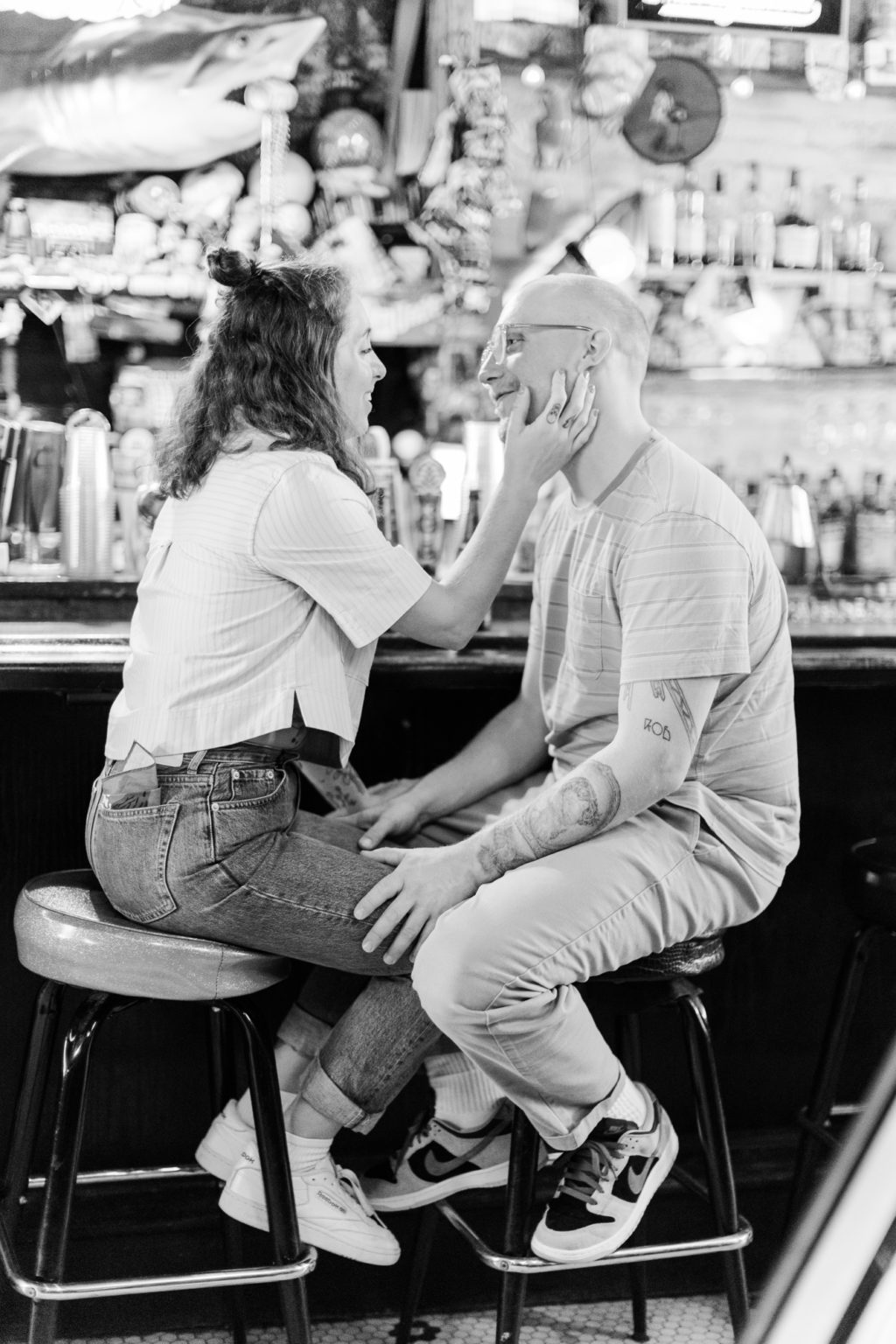 Fun and Candid Bed Stuy Engagement Photos at Do or Dive