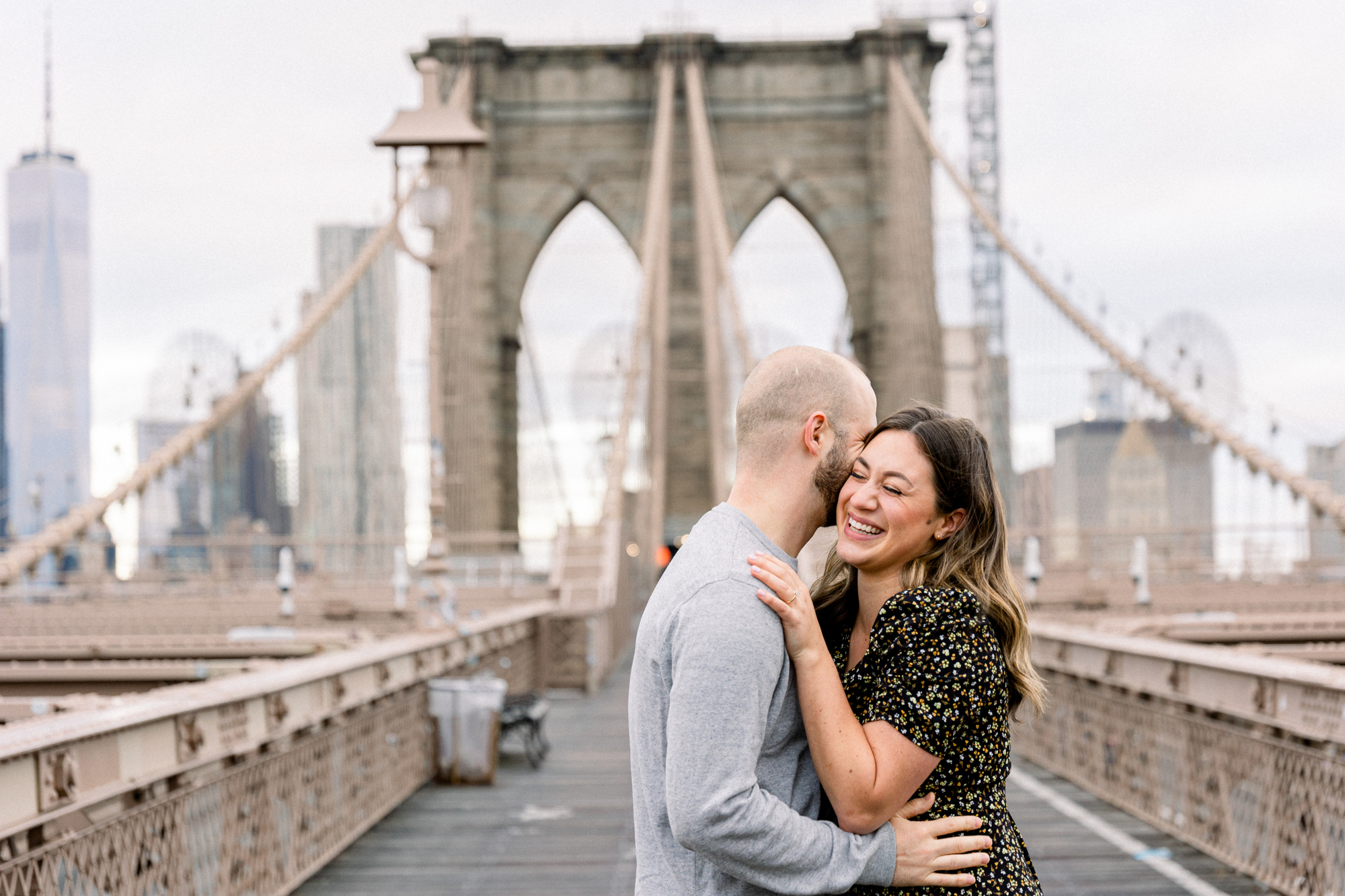 Gorgeous New York Engagement Photos on the Brooklyn Bridge