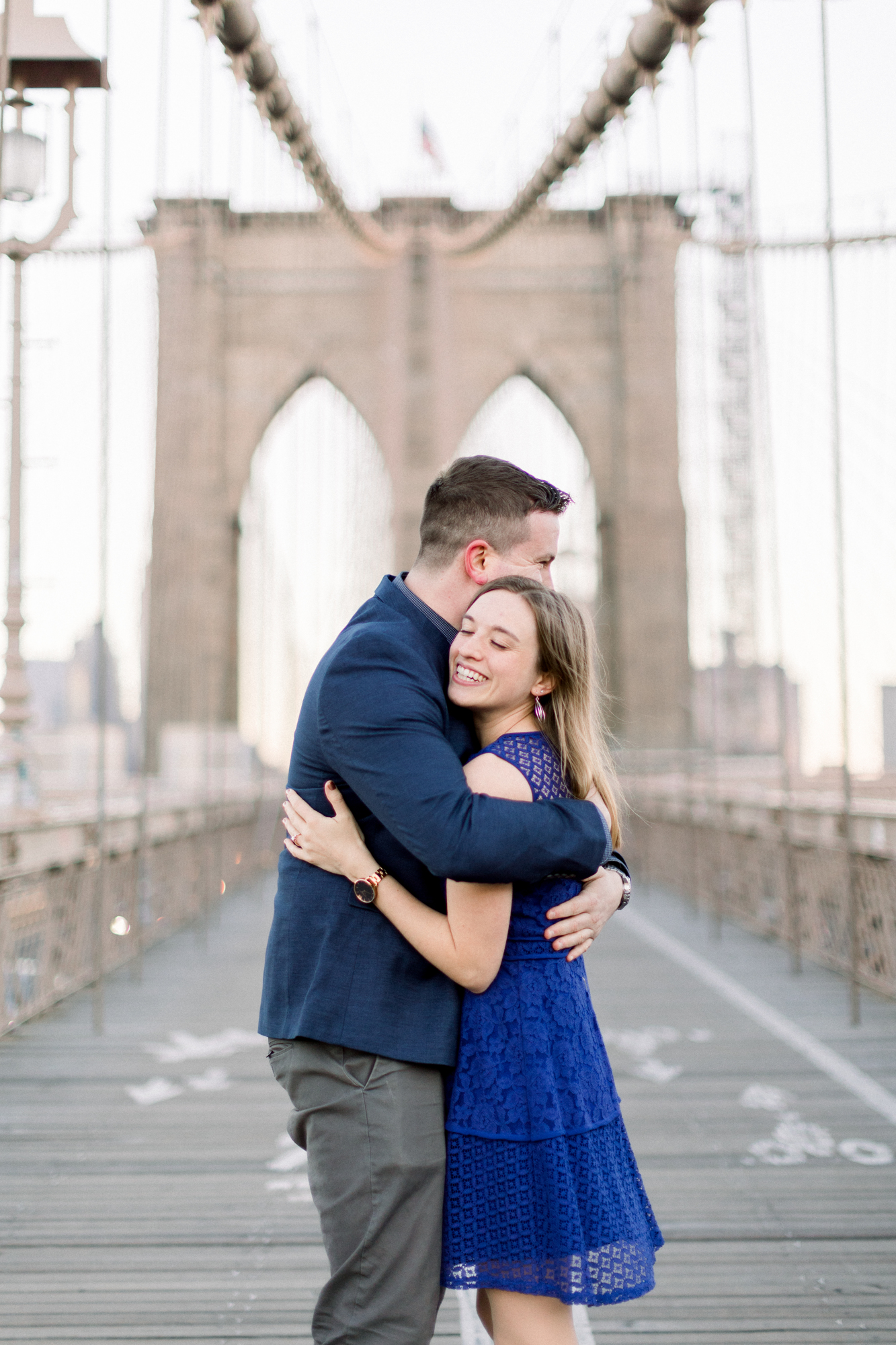 Flawless NYC Engagement Photos on the Brooklyn Bridge