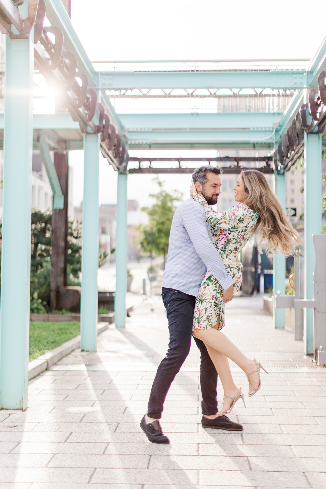 Stunning Domino Park Engagement Photos