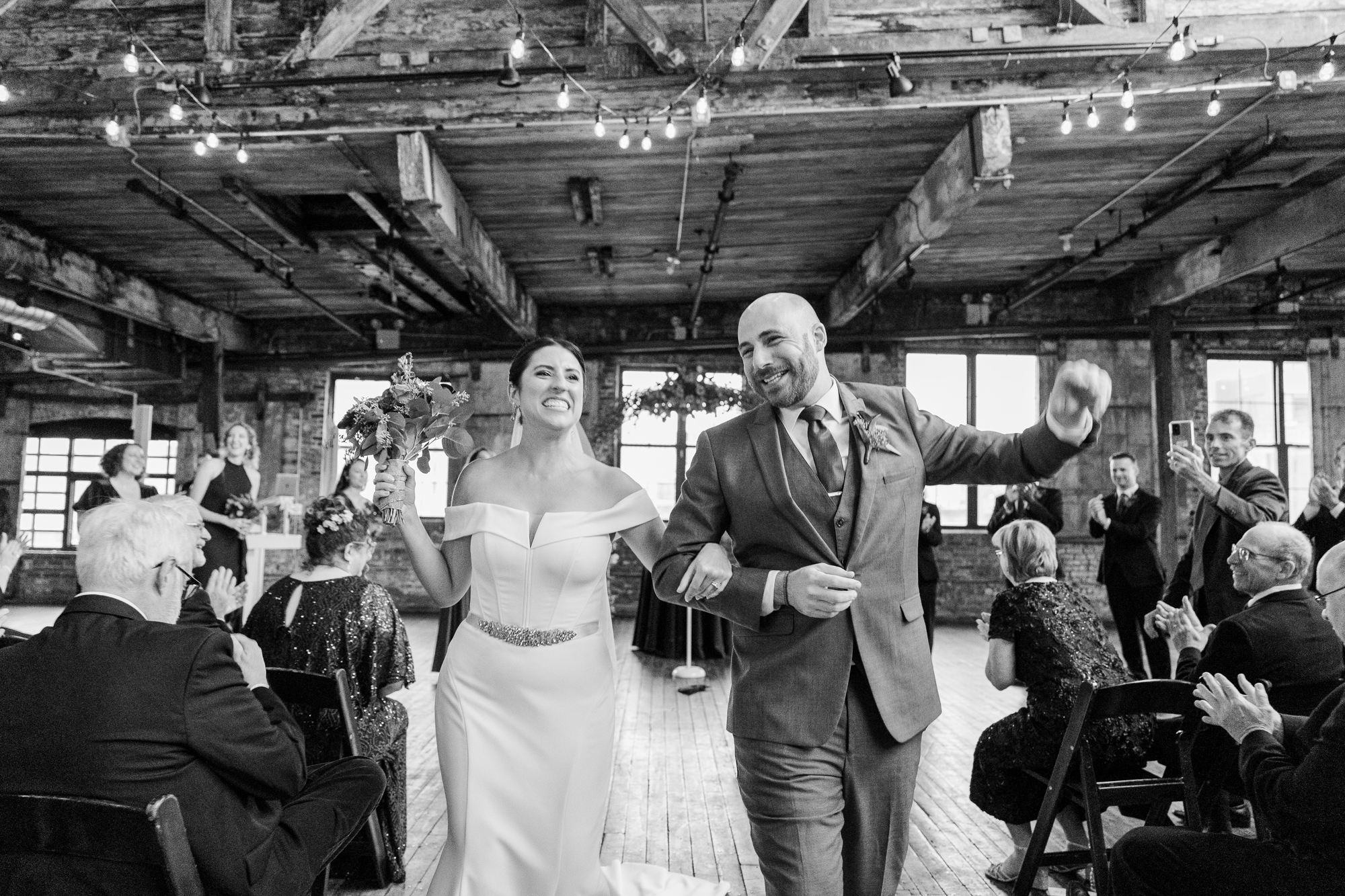 Cute Wedding Photos at Greenpoint Loft in Brooklyn