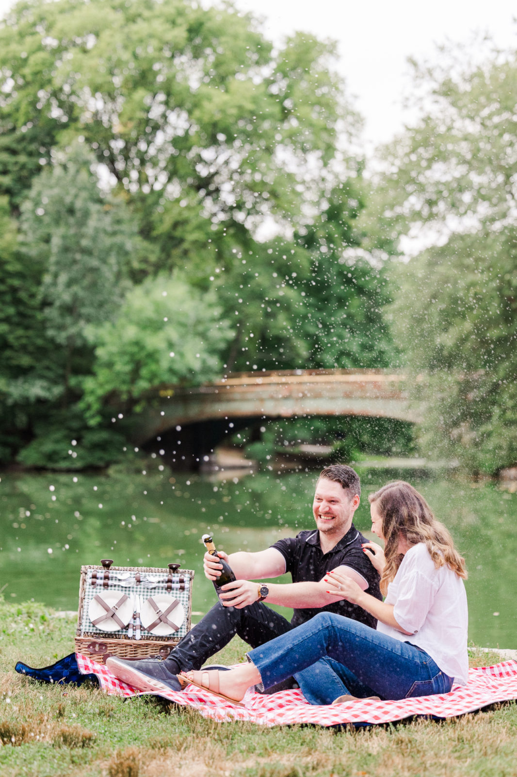 Picnic Prospect Park Engagement Shoot in Brooklyn