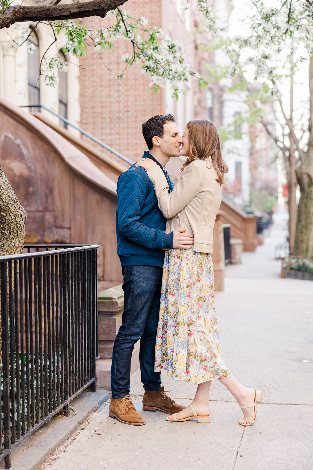 Gorgeous Upper East Side Engagement Photo Shoot in Spring