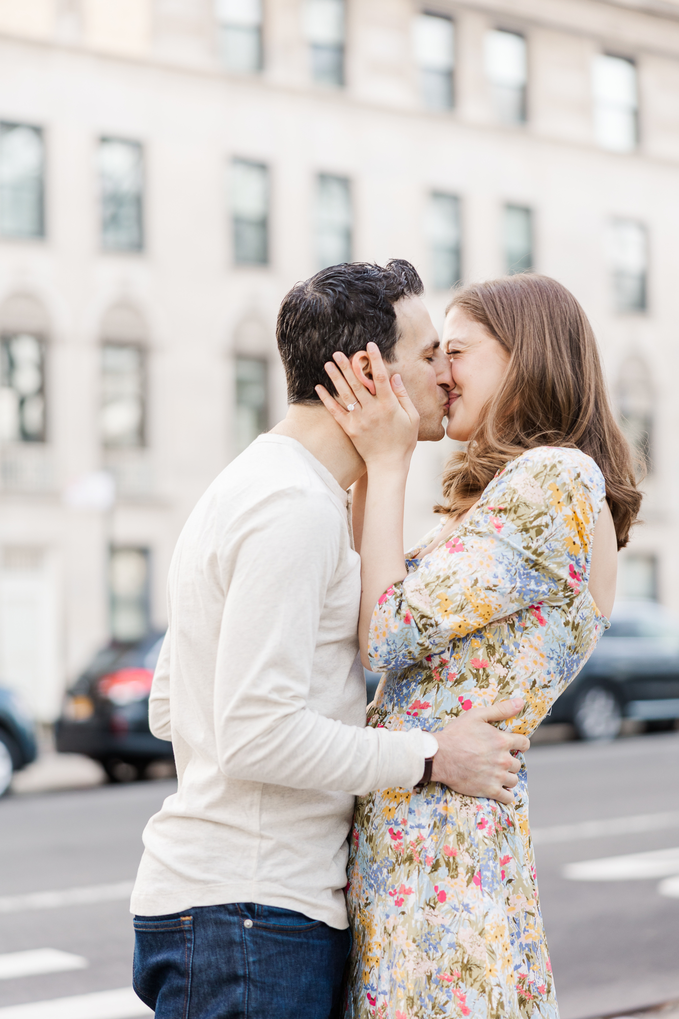 Bright Upper East Side Engagement Photo Shoot
