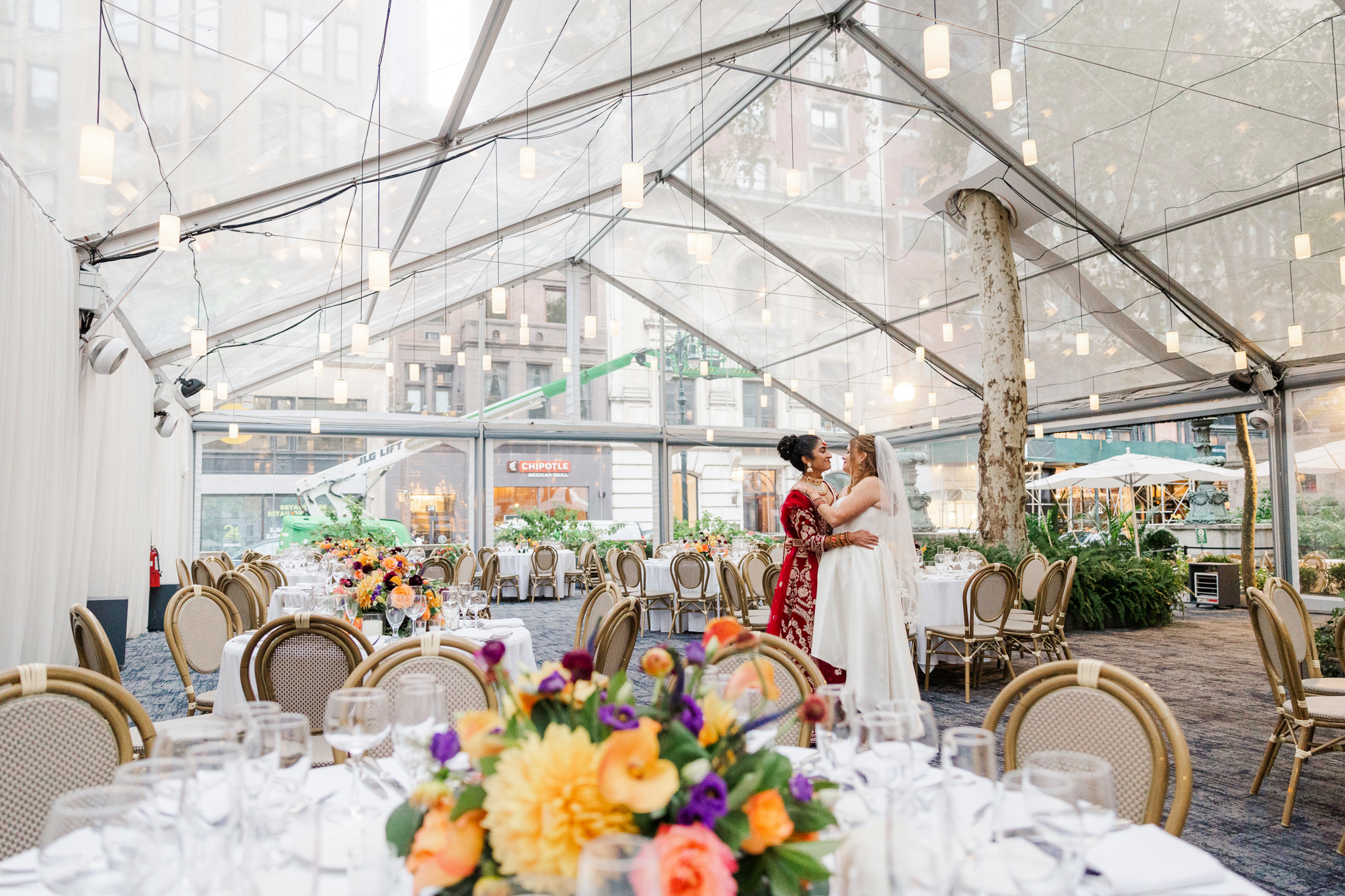 Personal Bryant Park Grill Wedding in Fall