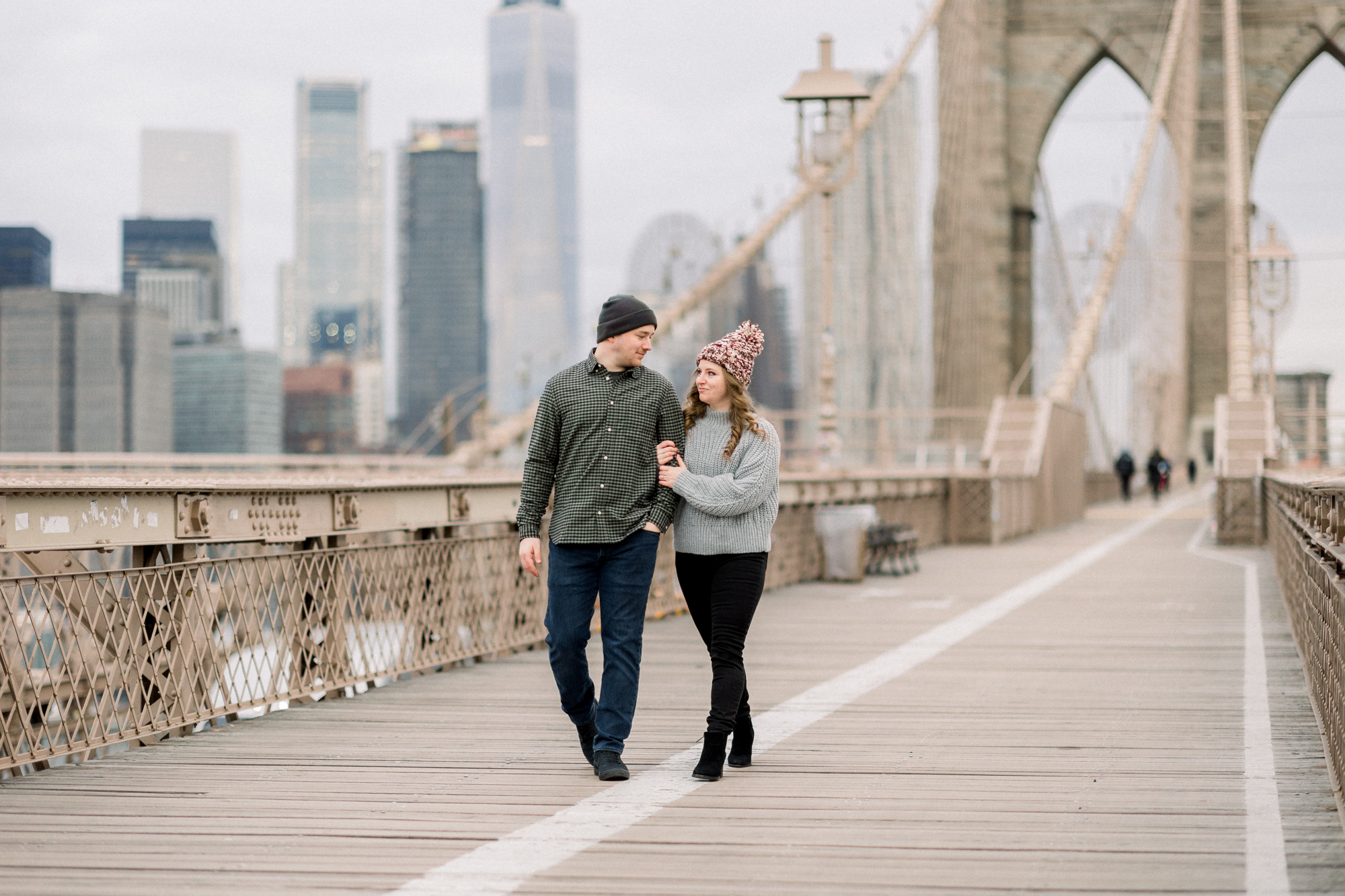 Magical New York Engagement Photos on the Brooklyn Bridge