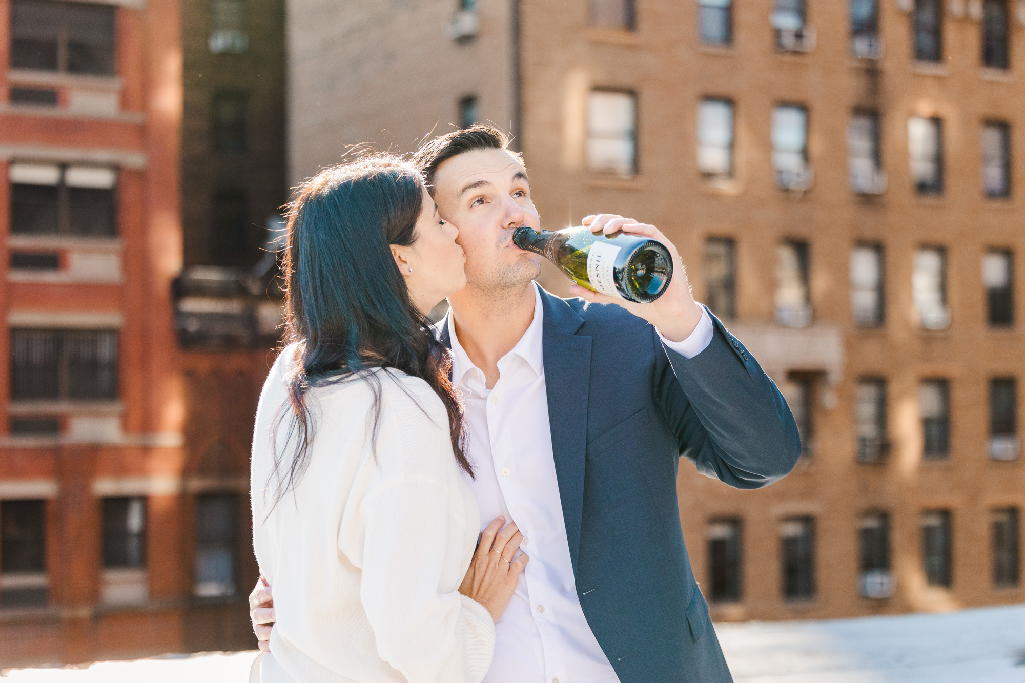 Iconic Upper West Side Engagement Photo Shoot in NYC