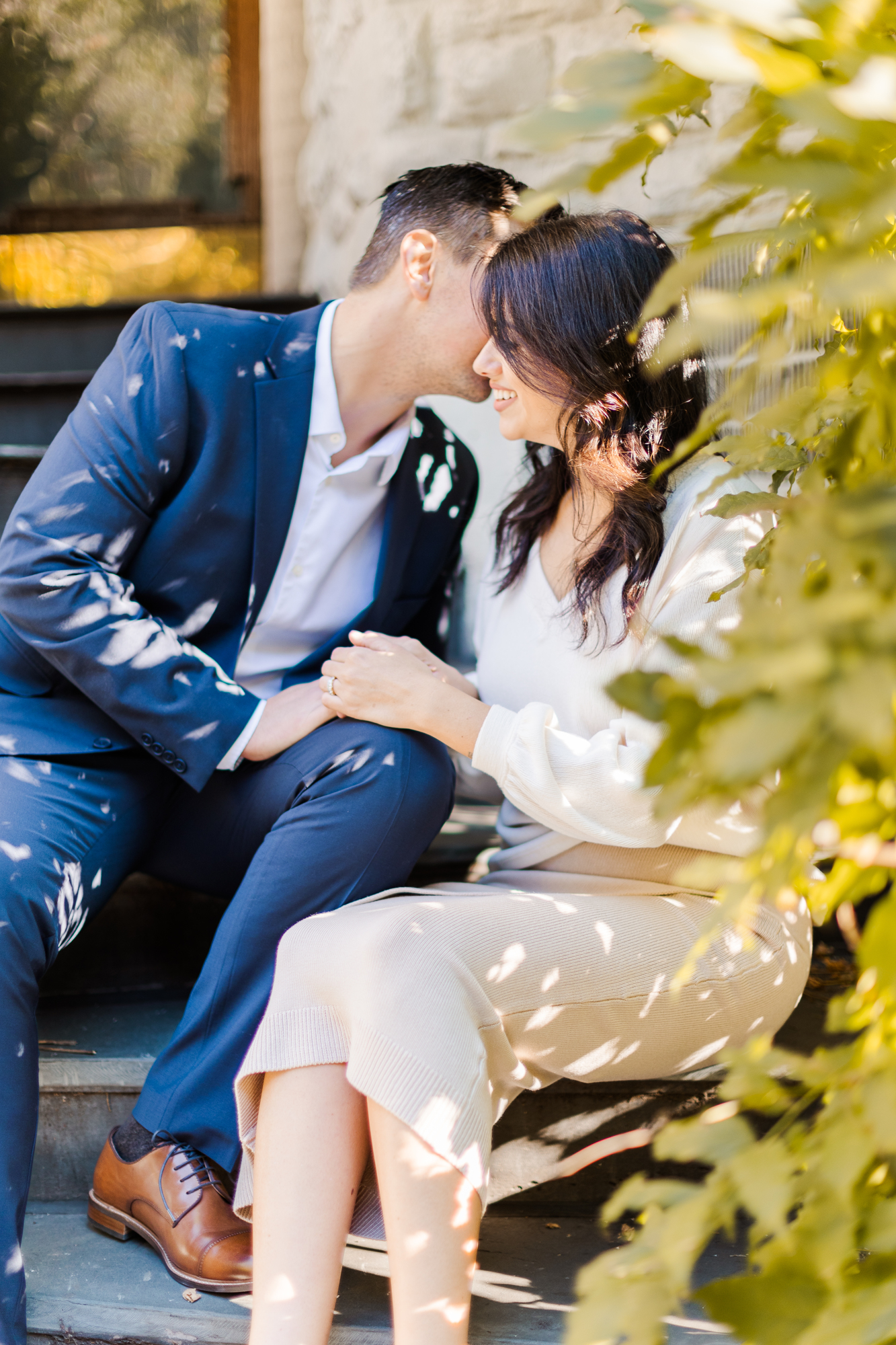 Joyous Upper West Side Engagement Photo Shoot in NYC
