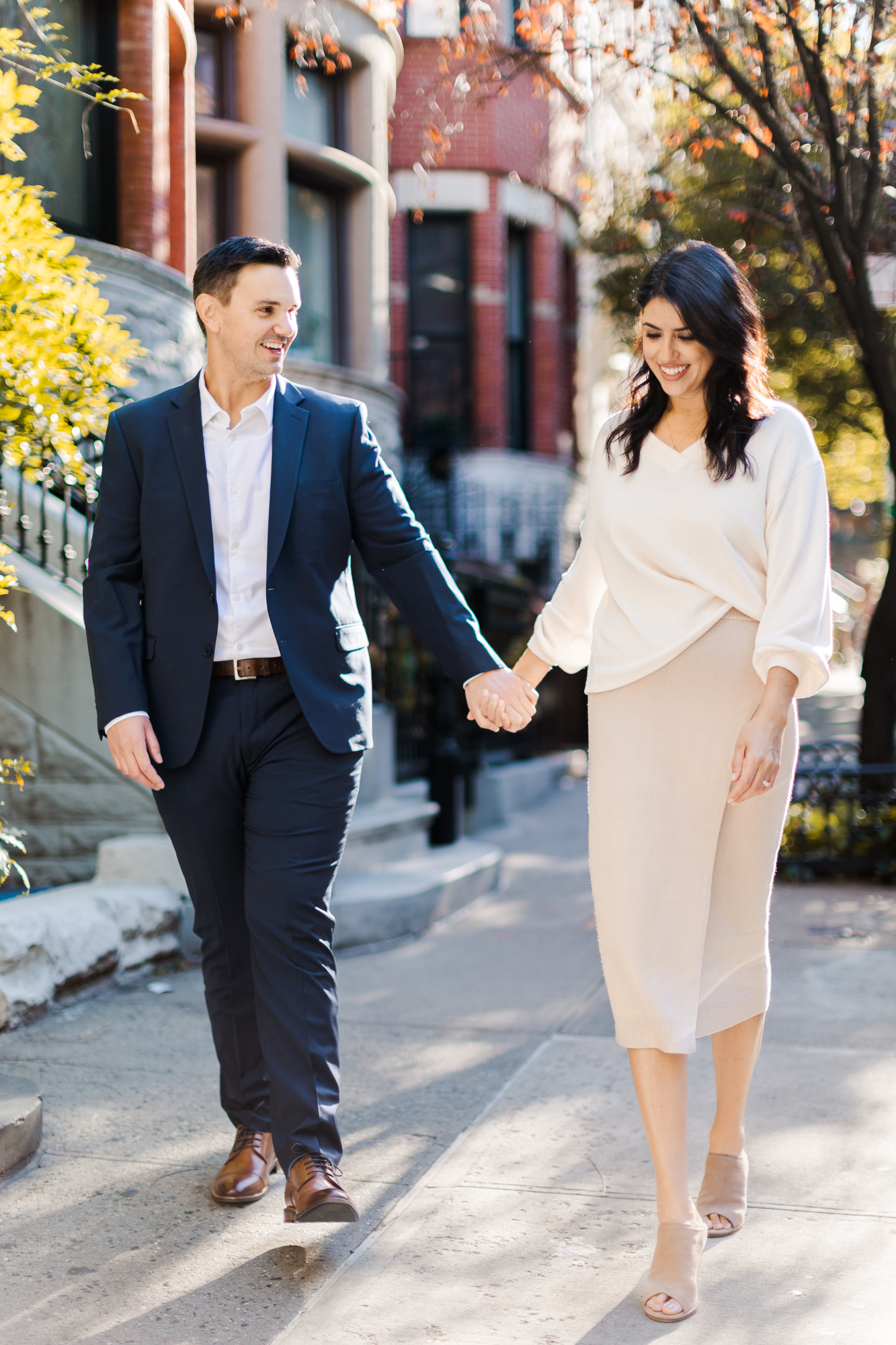 Whimsical Upper West Side Engagement Photo Shoot in NYC