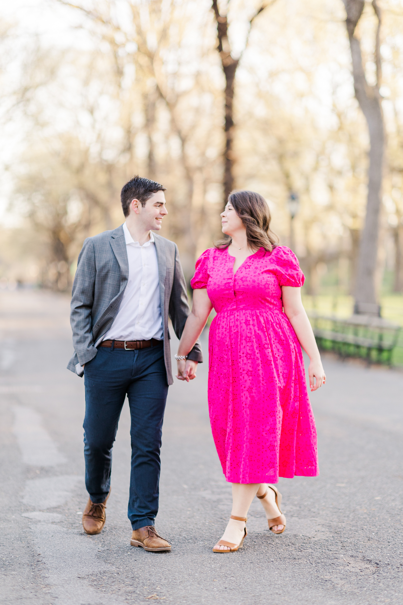 Cheerful Spring Engagement Photography in NYC