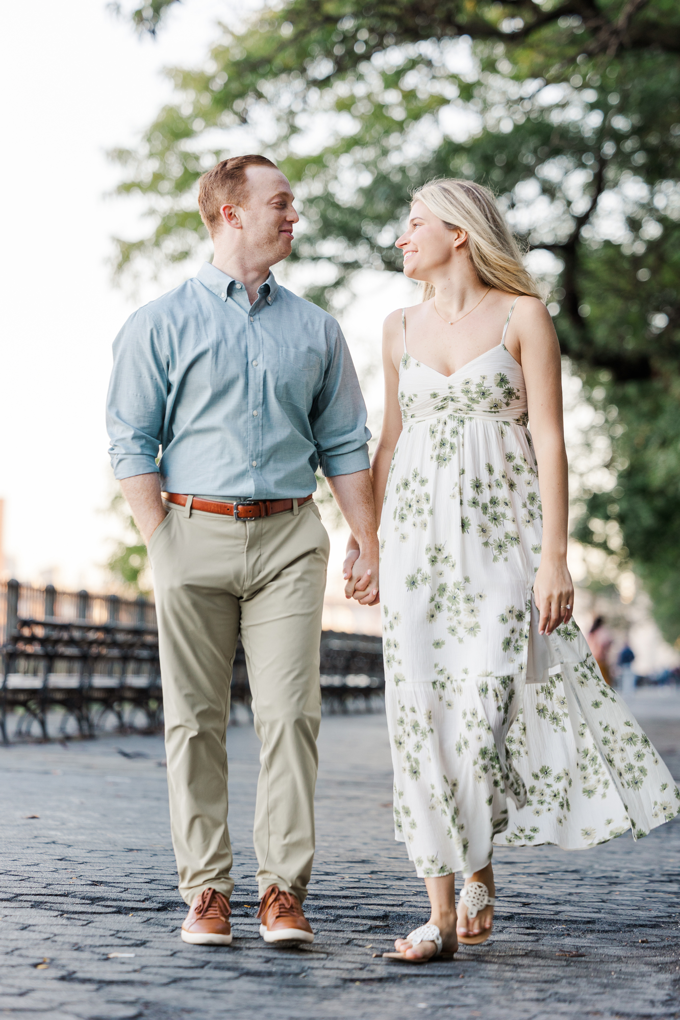 Bright Engagement Photos In Brooklyn Heights