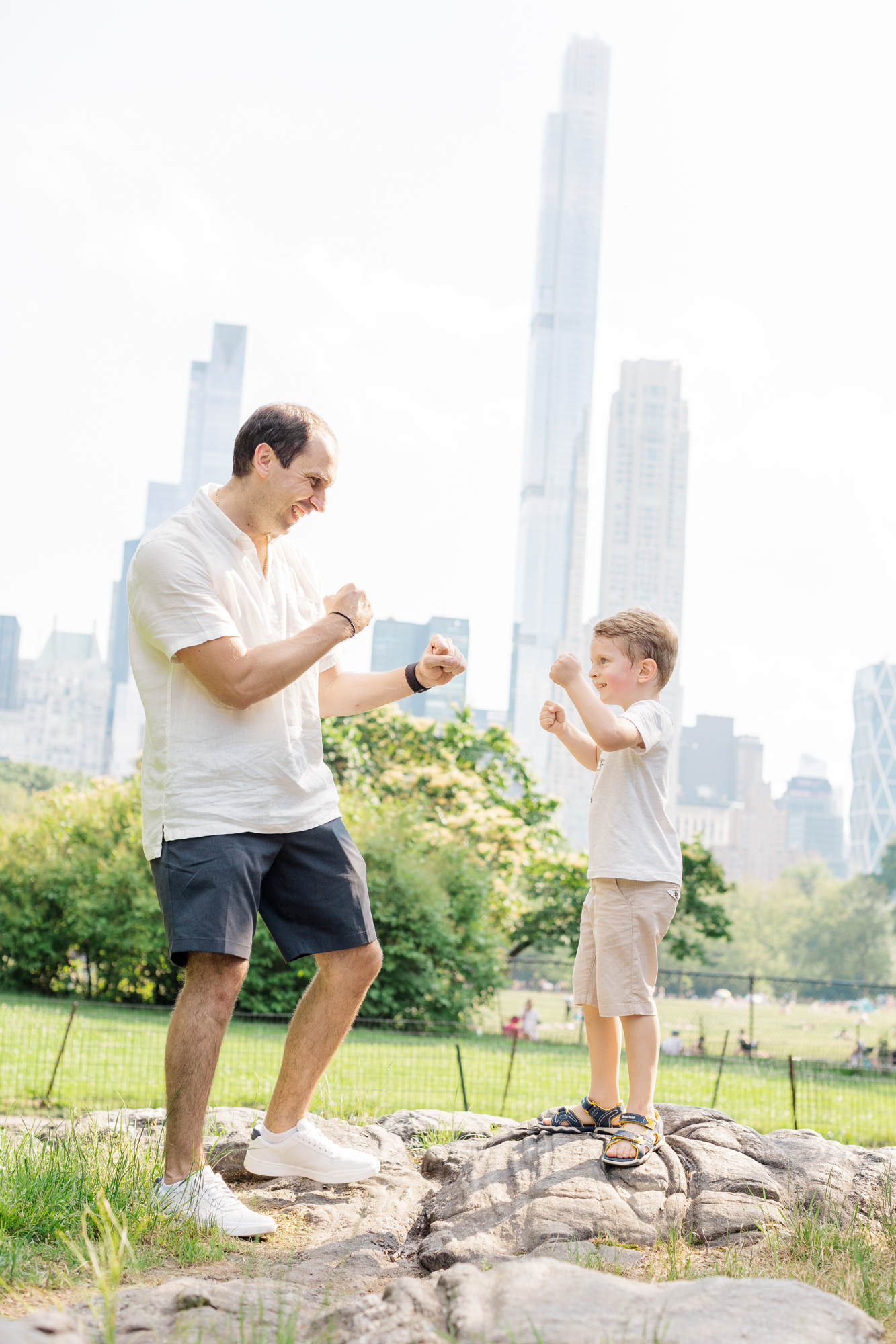 Cheerful Family Photos in Central Park
