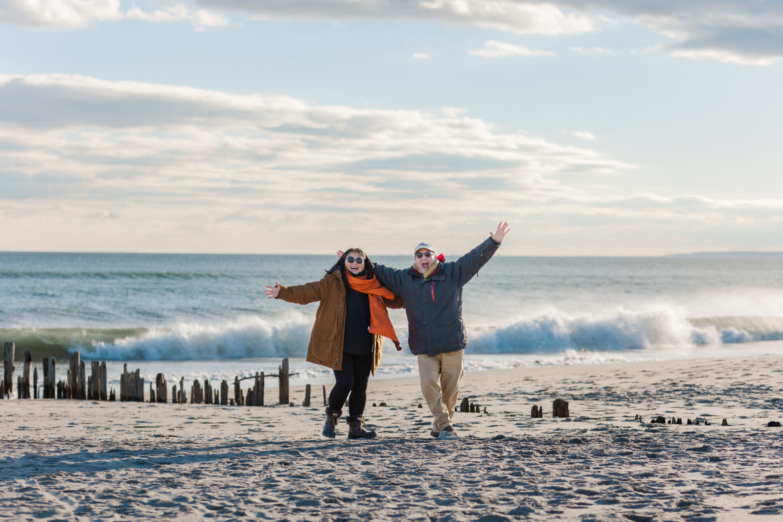 Lovely Sunset Fort Tilden Beach Engagement Photos