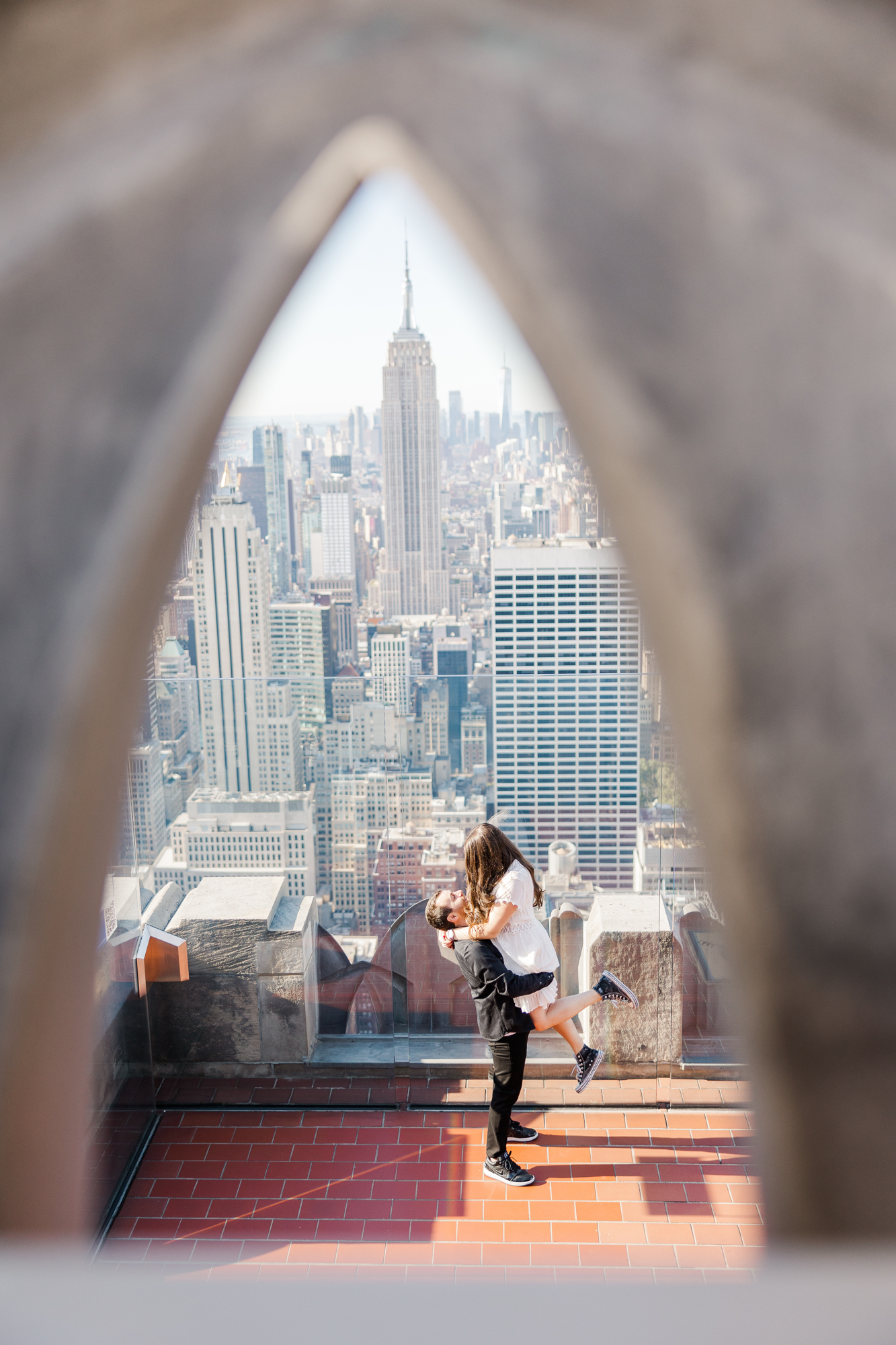 Vibrant Top Of The Rock Engagement Session