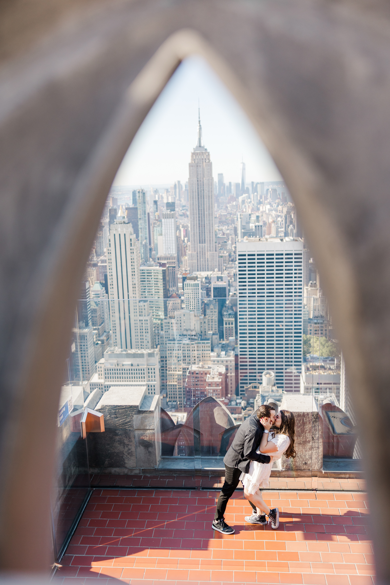 Candid Top Of The Rock Engagement Session