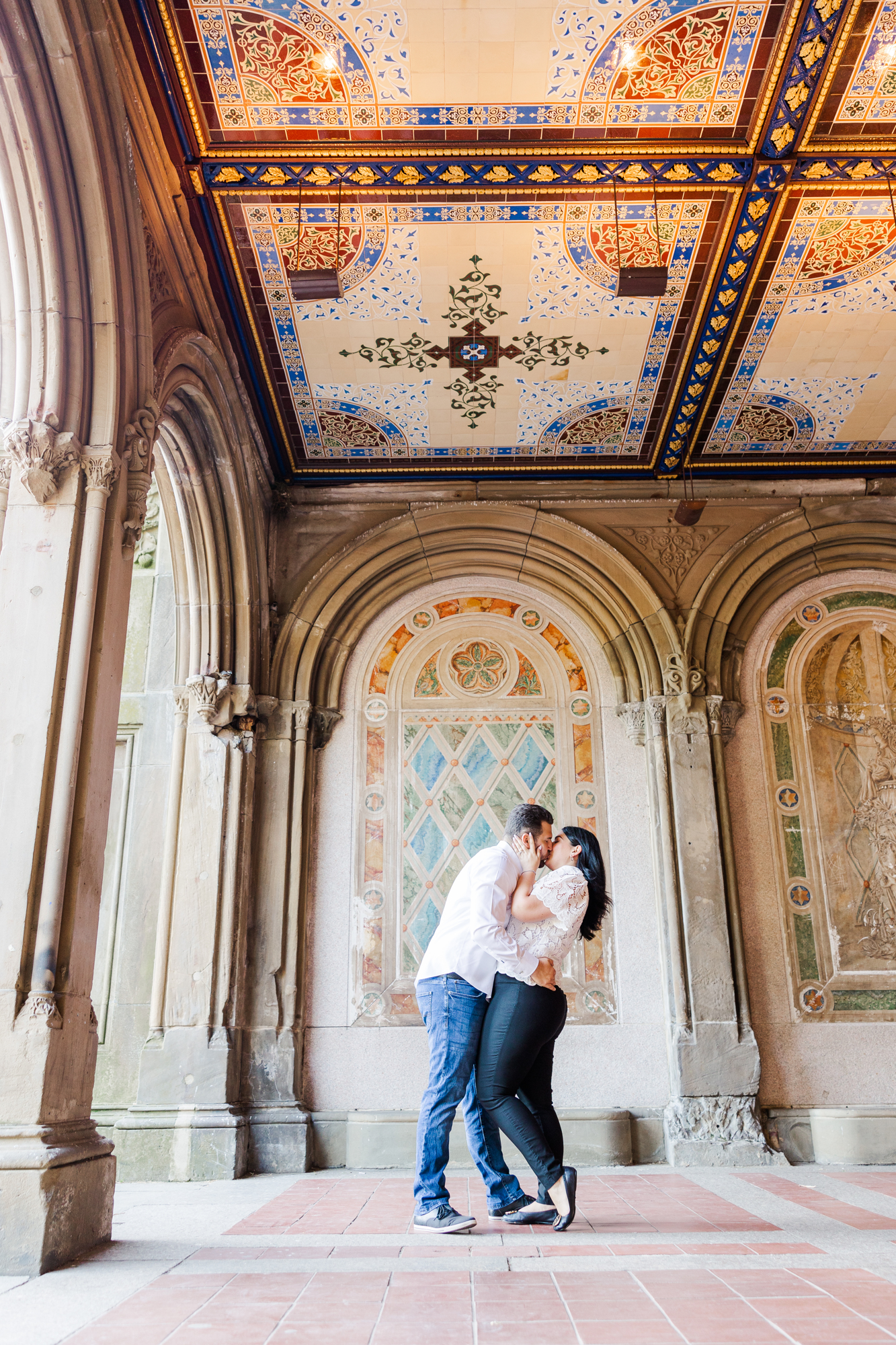Cheerful Central Park Engagement Photos in New York