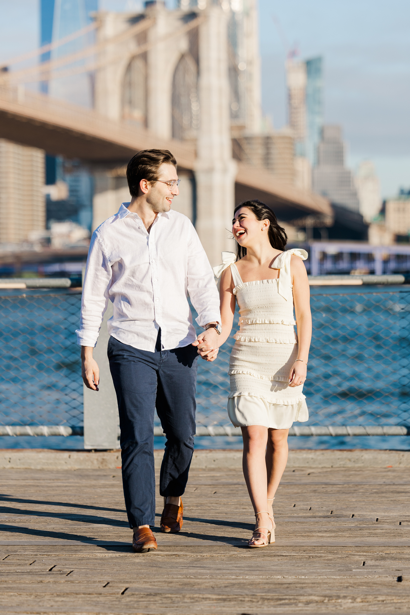 Unique Engagement Photos Including Dog, Brooklyn NY