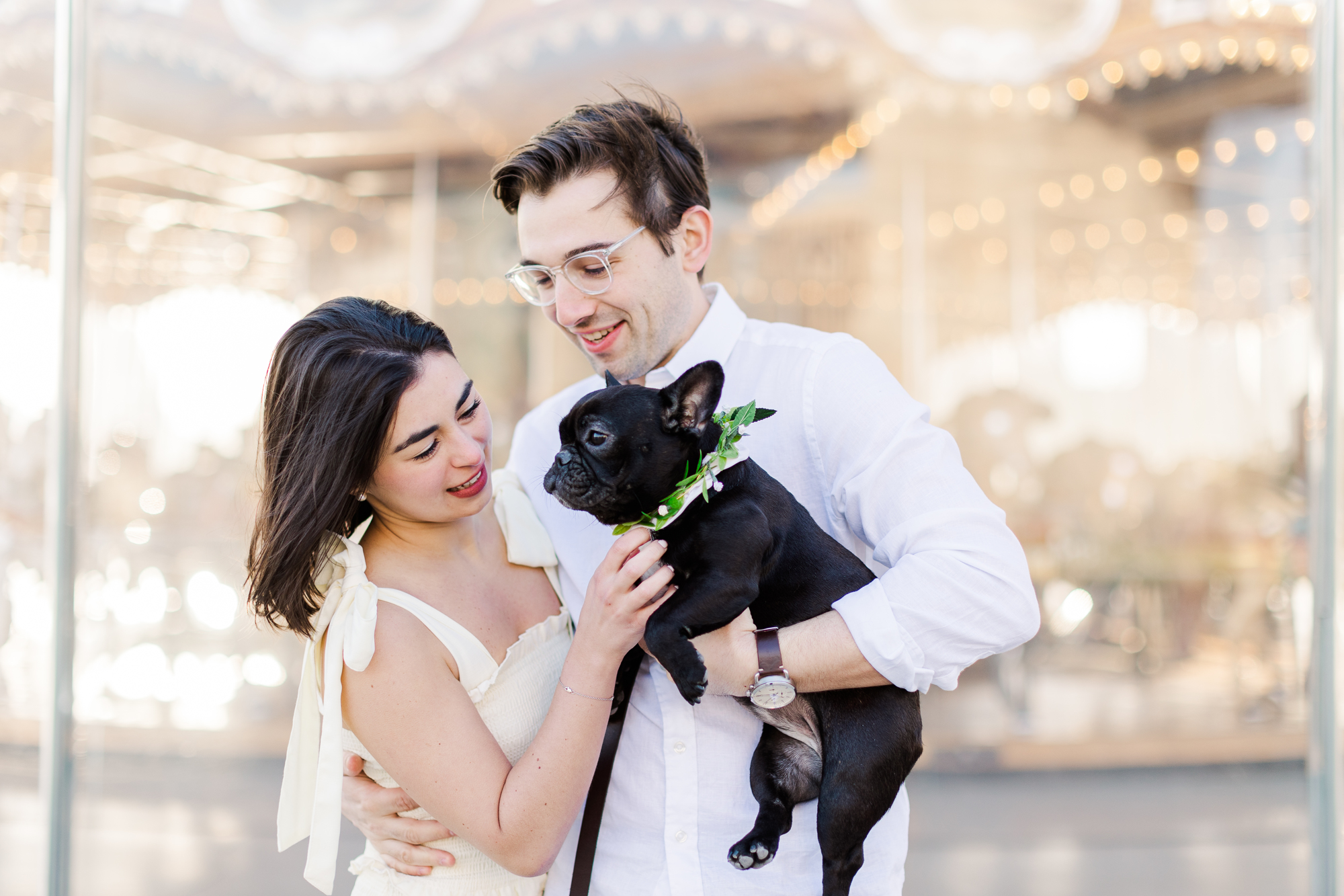 Iconic Engagement Photos Including Dog, Brooklyn NY