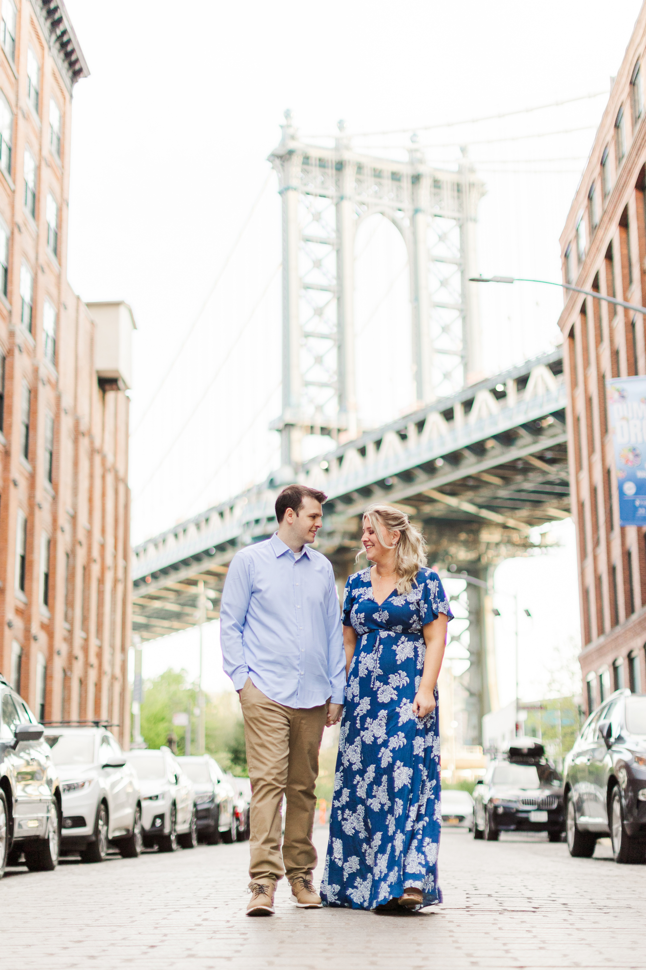 Cute Brooklyn Bridge Park Engagement Photos