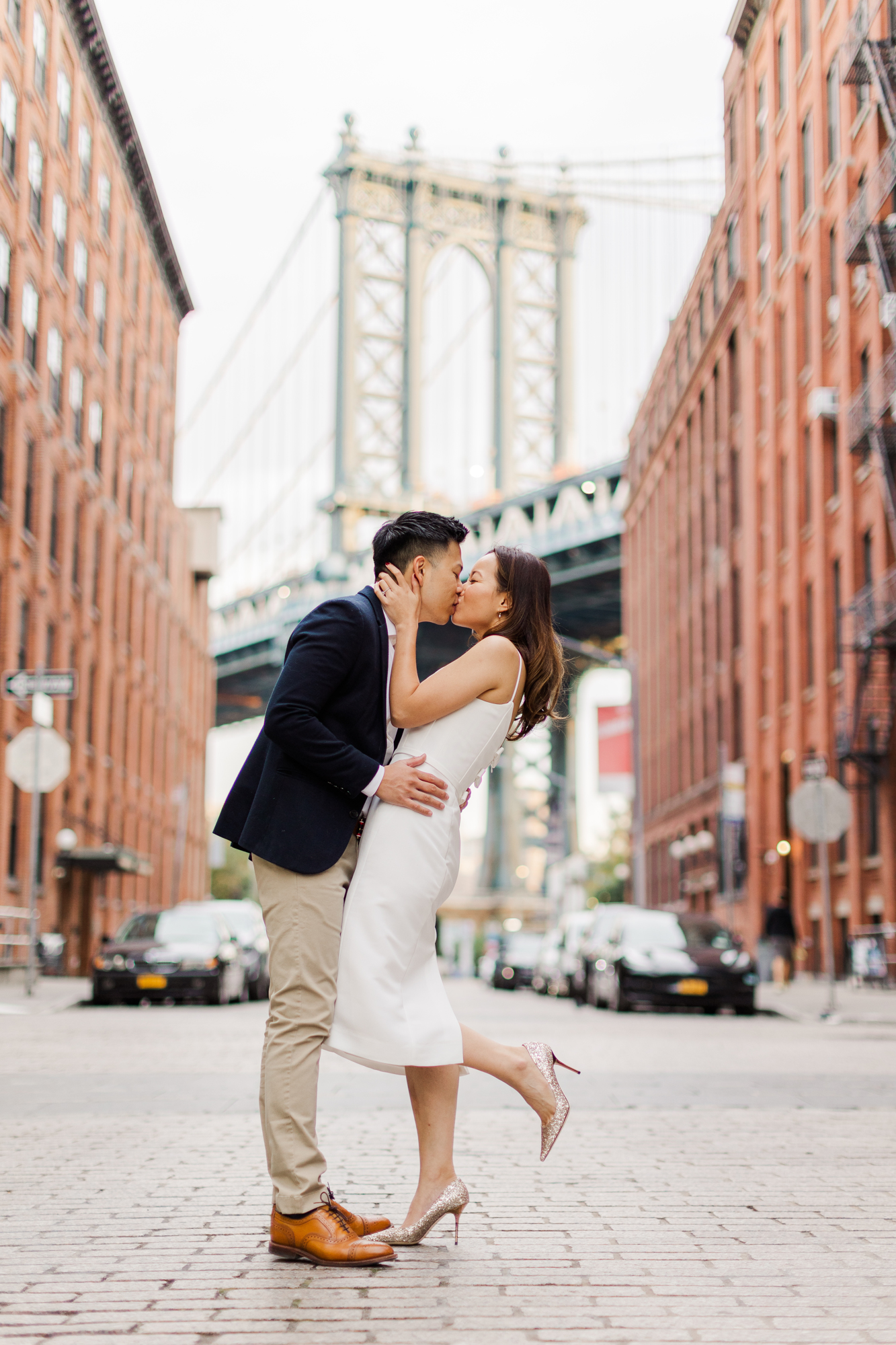 The Best Time of Year for Radiant DUMBO Engagement Photos