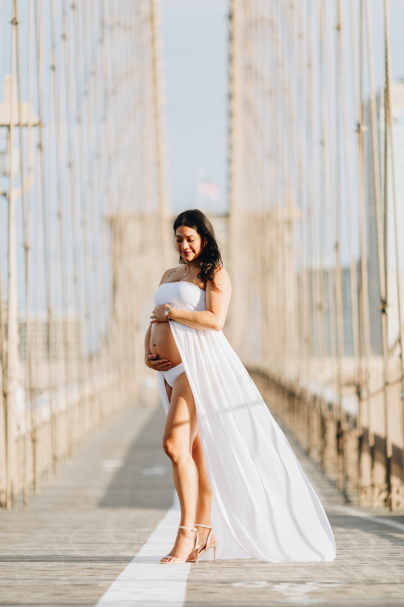 Sentimental Brooklyn Bridge Maternity Photos